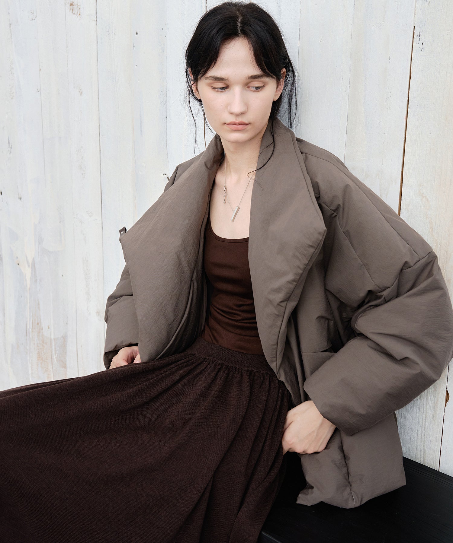 Deconstructed Wrap Down Oversized Coat