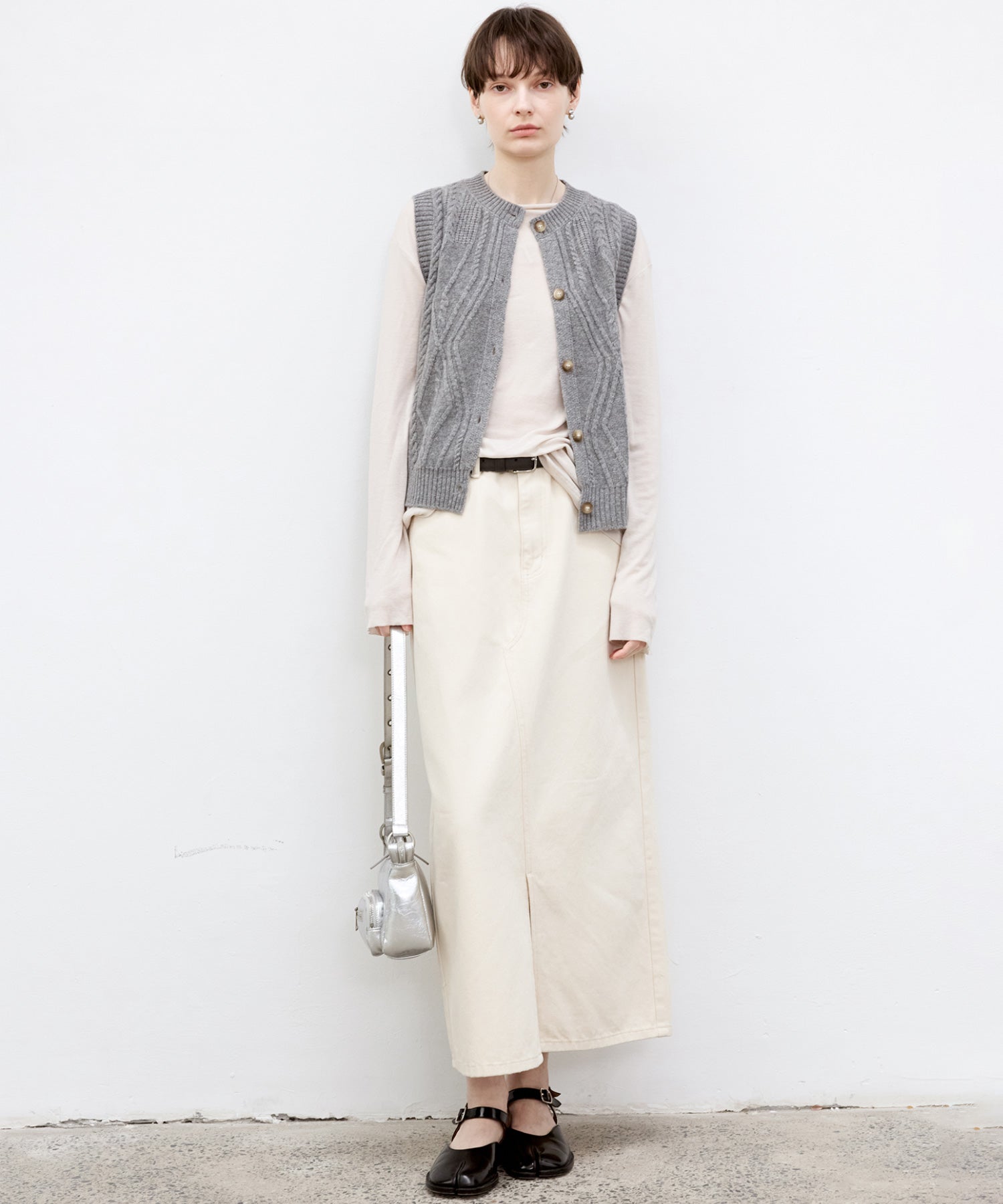 Wool Cable-Knit Vest