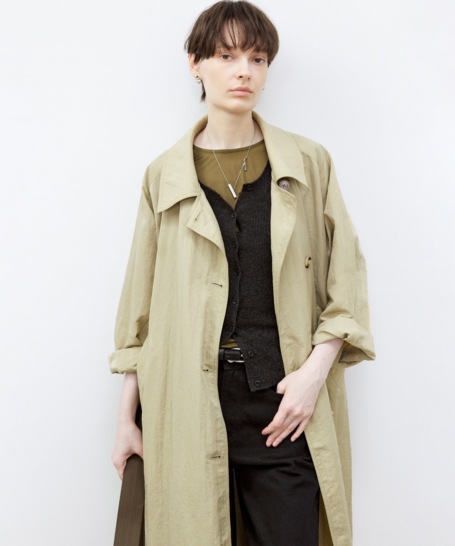 Front Button Soft Wool-Blend Knit Vest