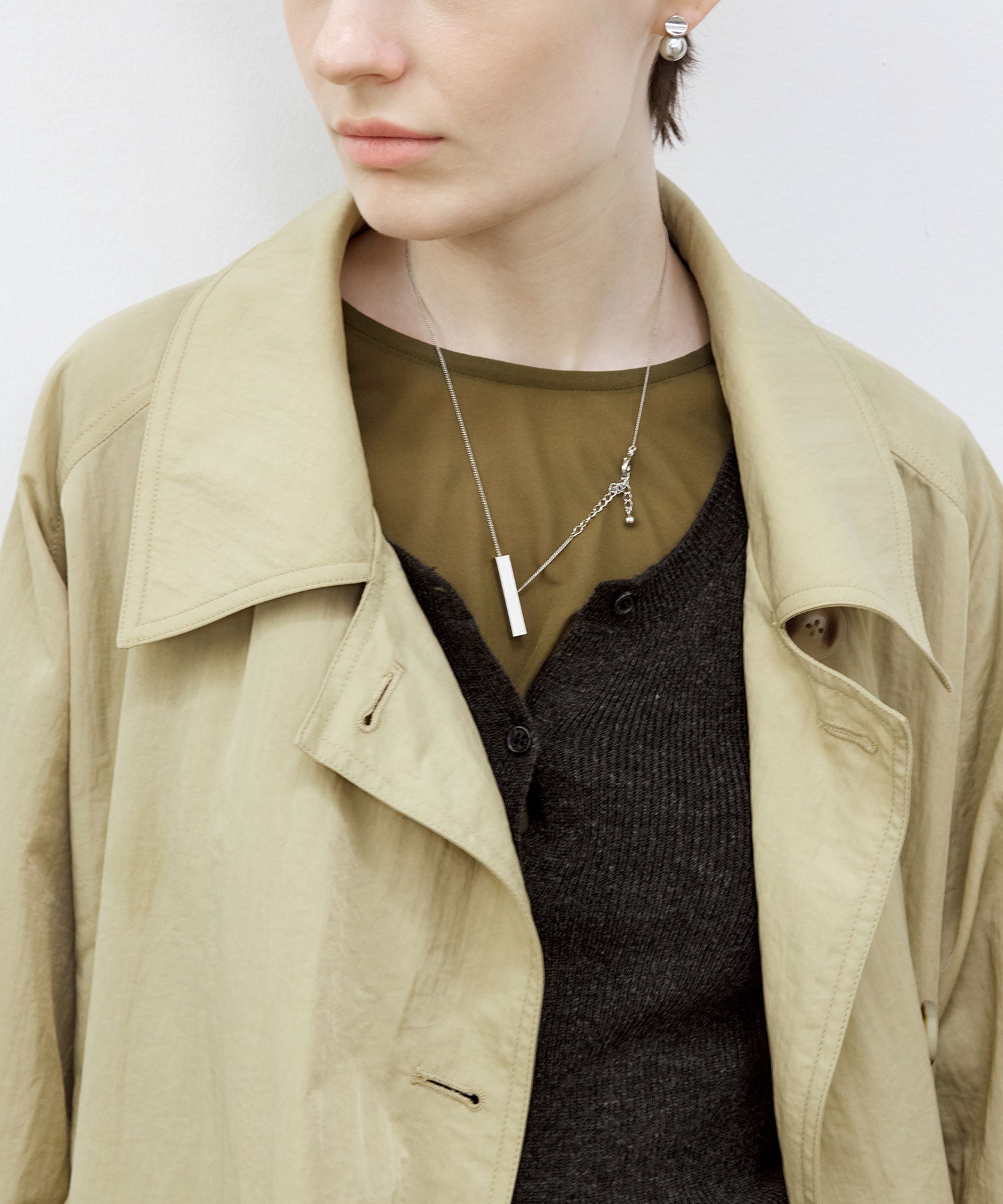 Lightweight Crinkled Fabric Longline Coat with Detachable Belt