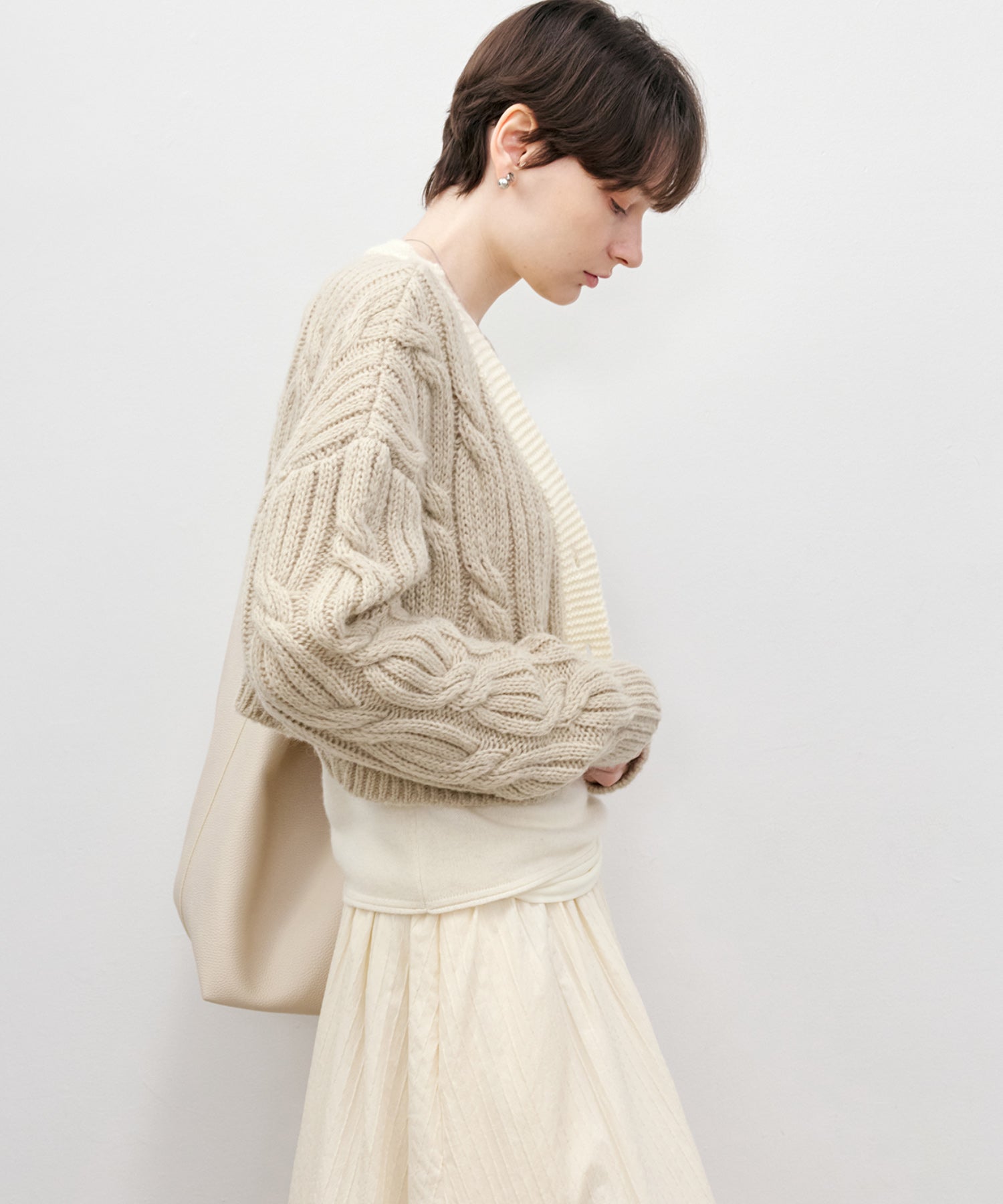 Cable Knit Cropped Bolero