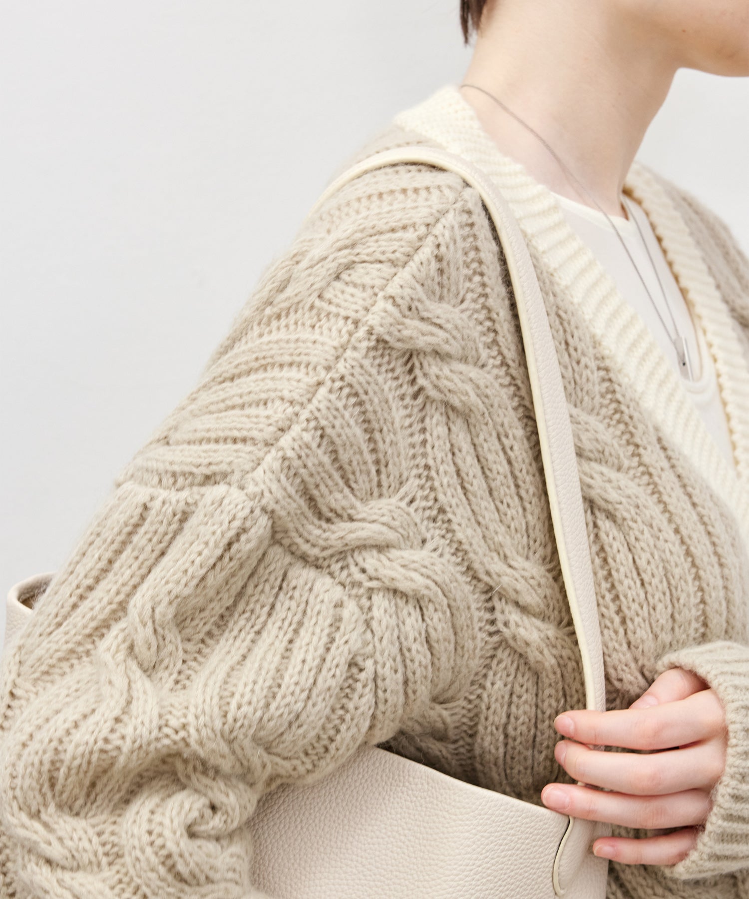 Cable Knit Cropped Bolero