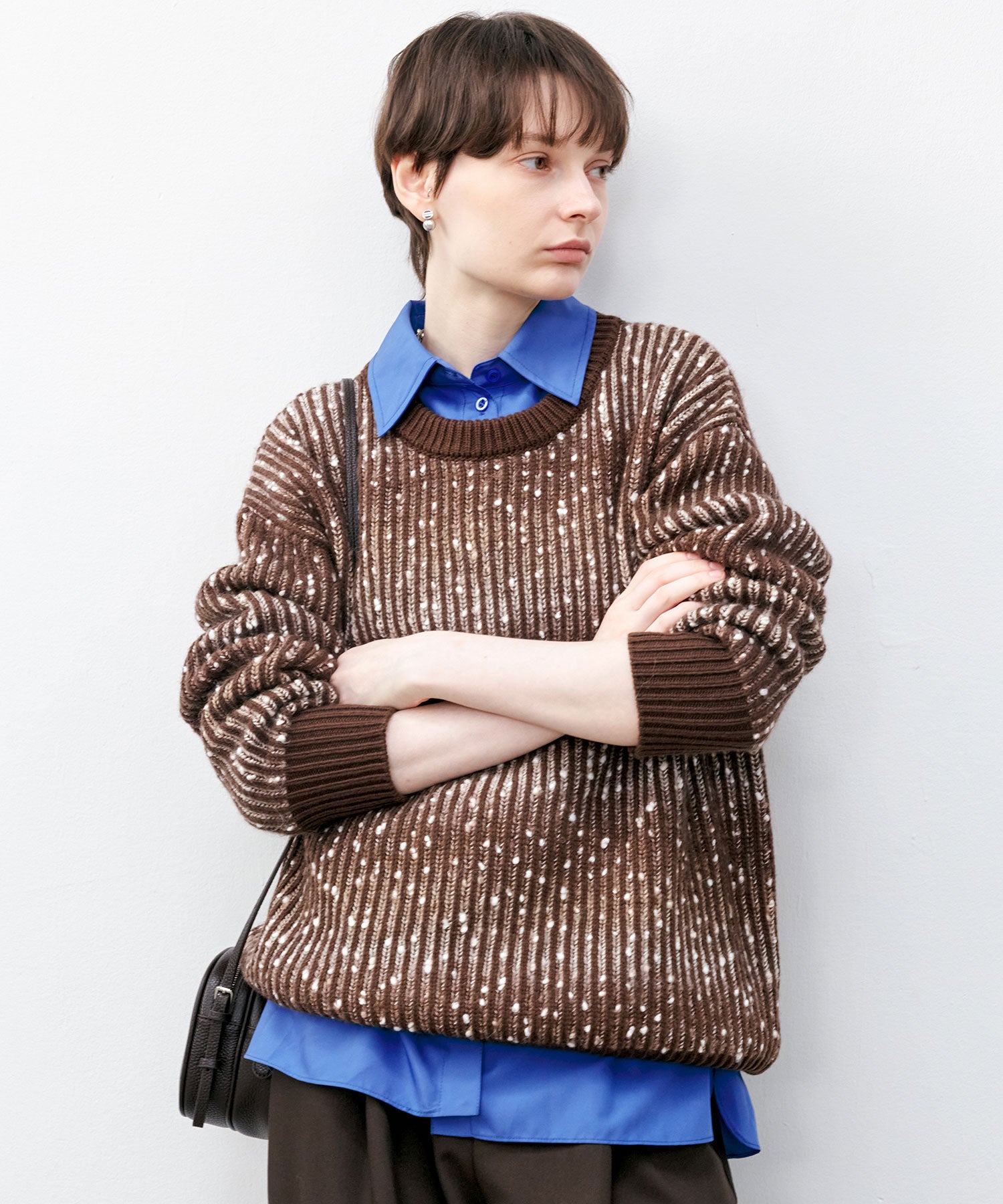 Cross-Front Button 2-Way Shirt