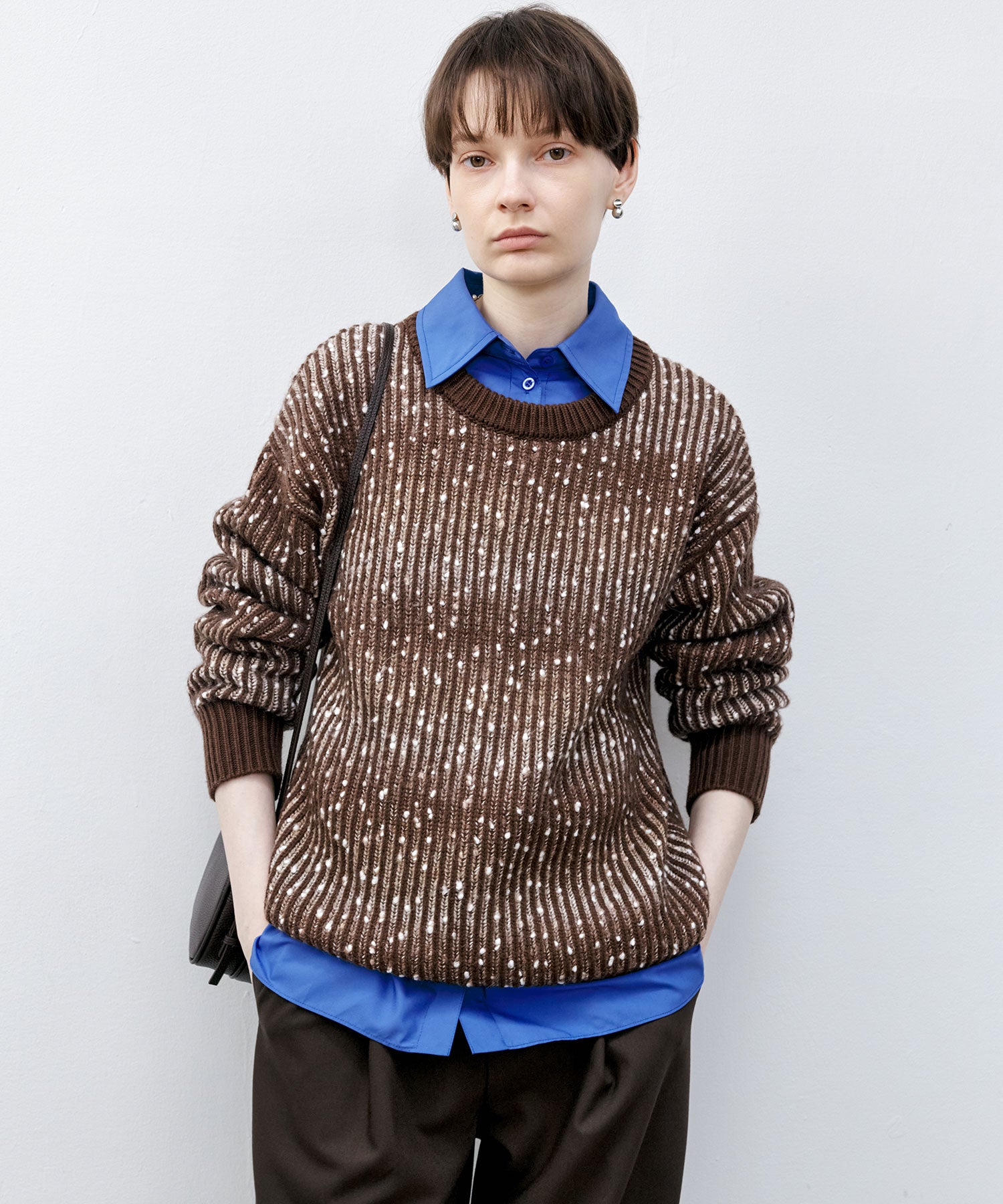 Cozy Snowflake Crew Neck Knit Sweater