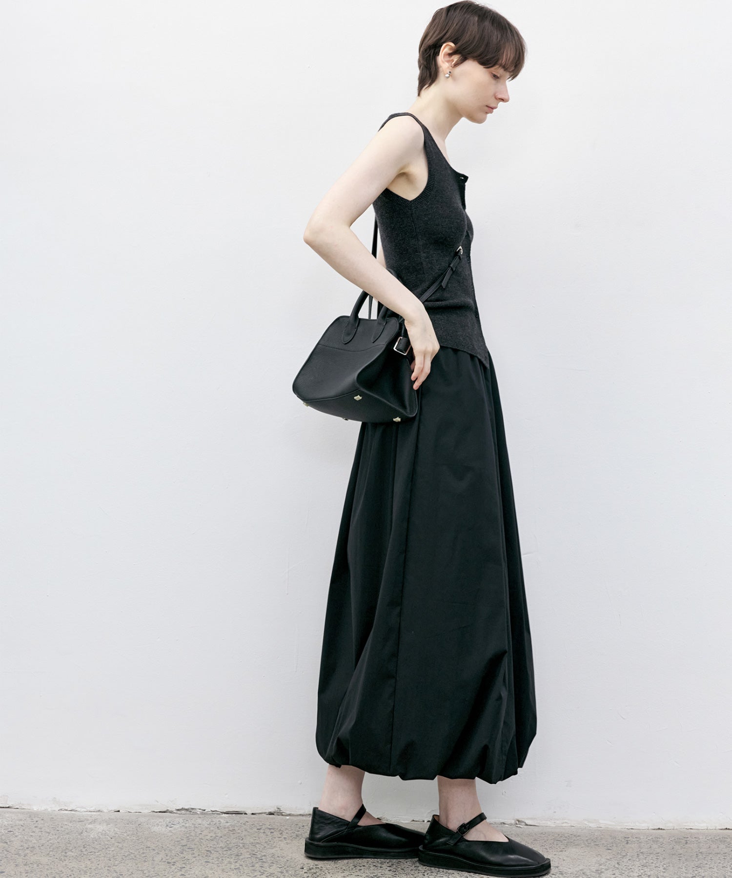 Front Button Soft Wool-Blend Knit Vest