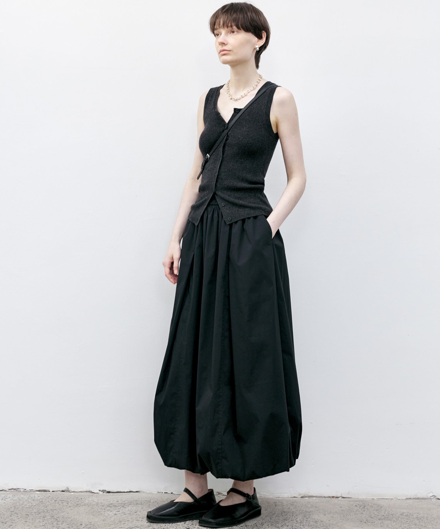 Front Button Soft Wool-Blend Knit Vest