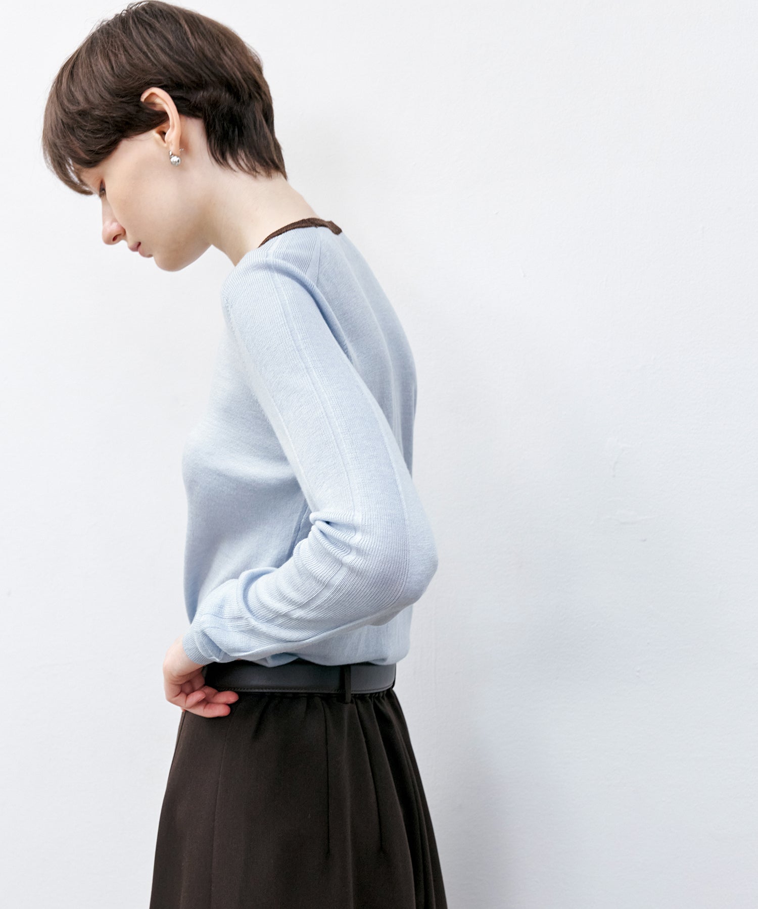 Basic Round-neck Knit Tops