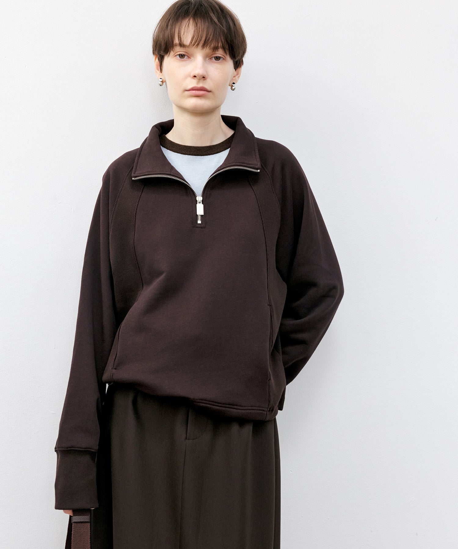 Half-Zip Oversized Pullover