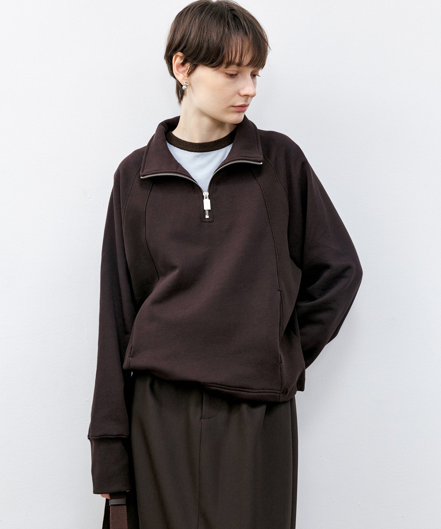 Half-Zip Oversized Pullover