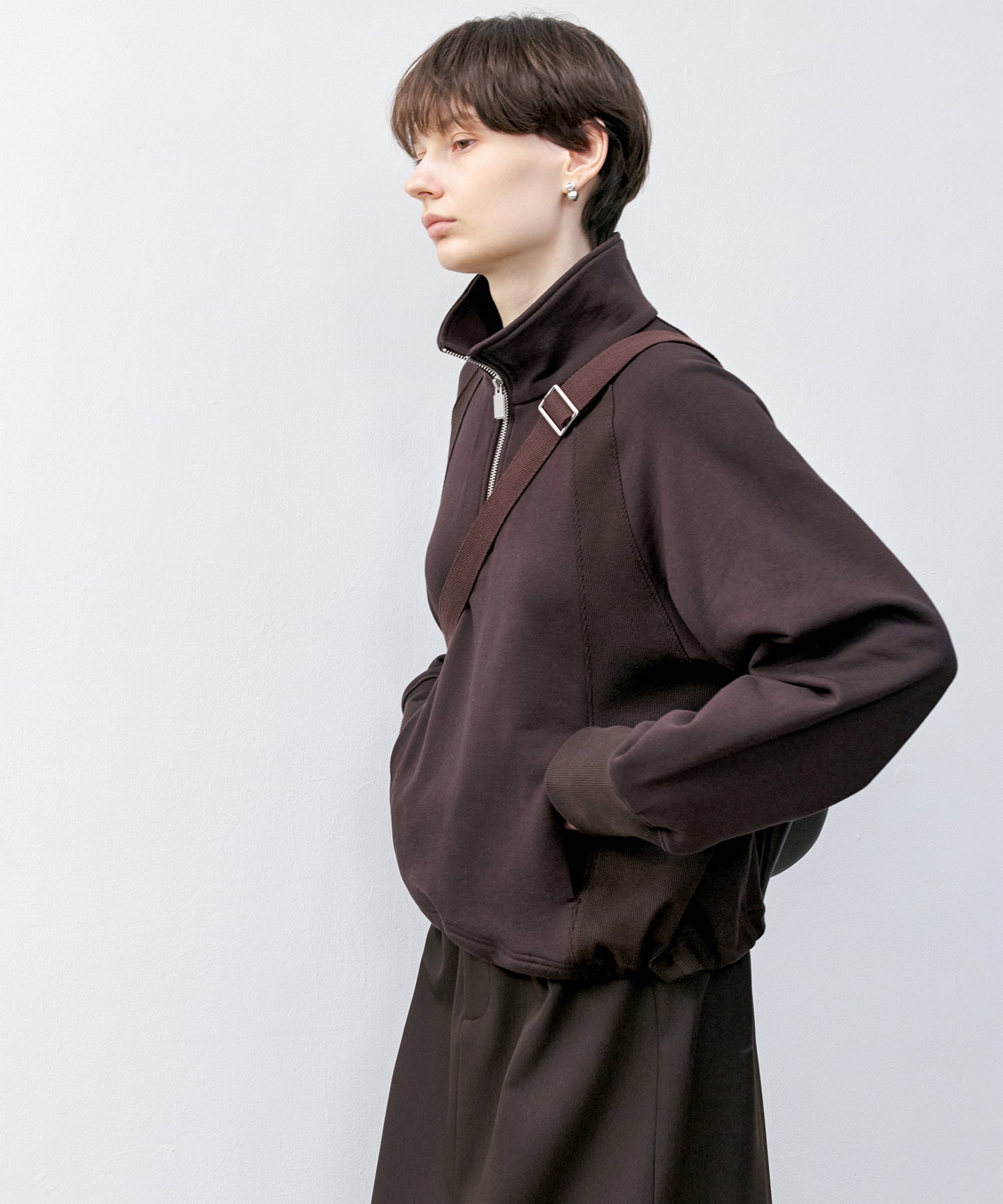 Half-Zip Oversized Pullover