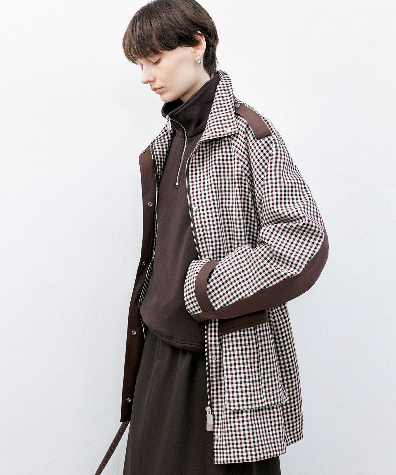Check Pattern Hunting Jacket