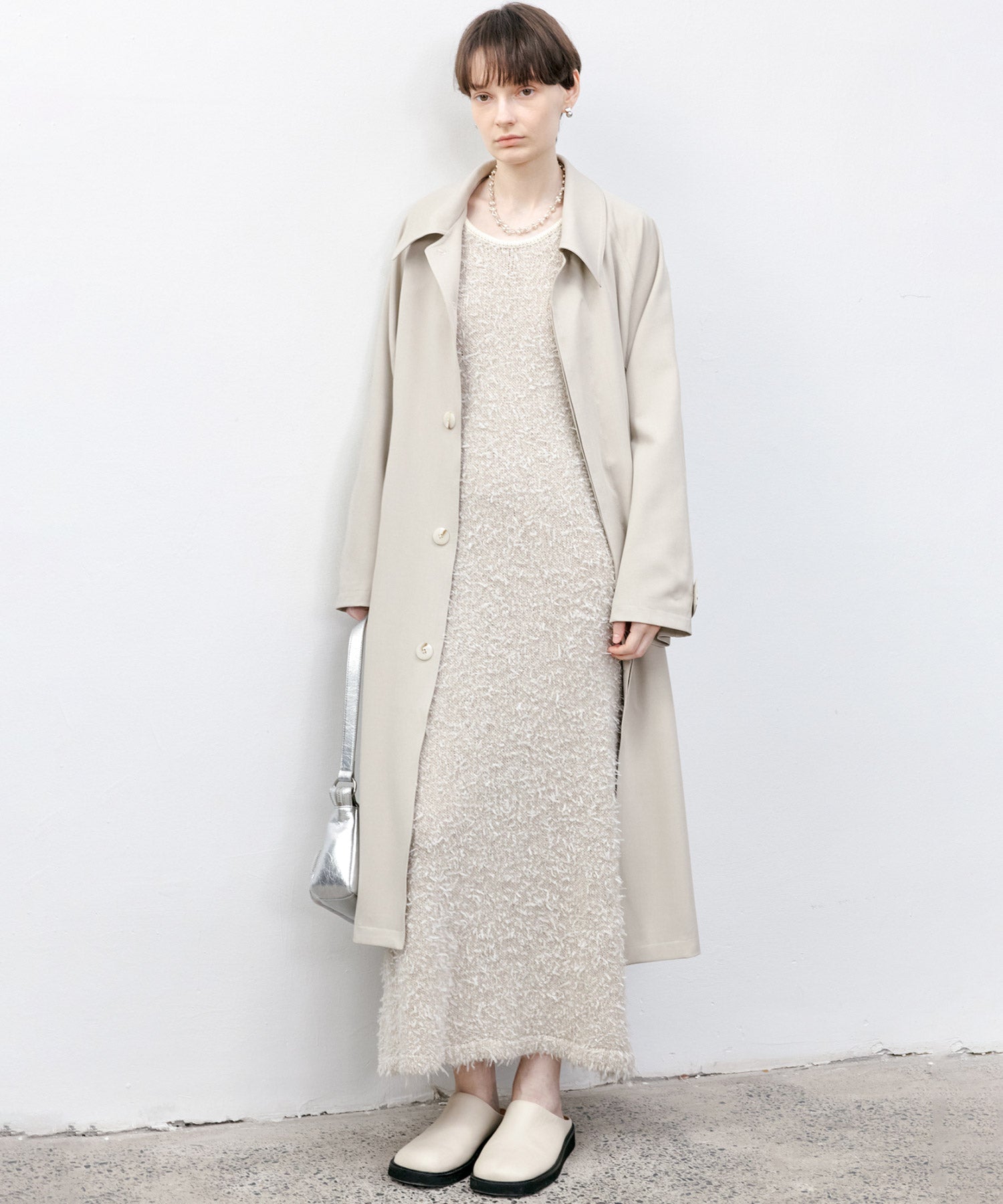Tweed Round Neck Knit Dress