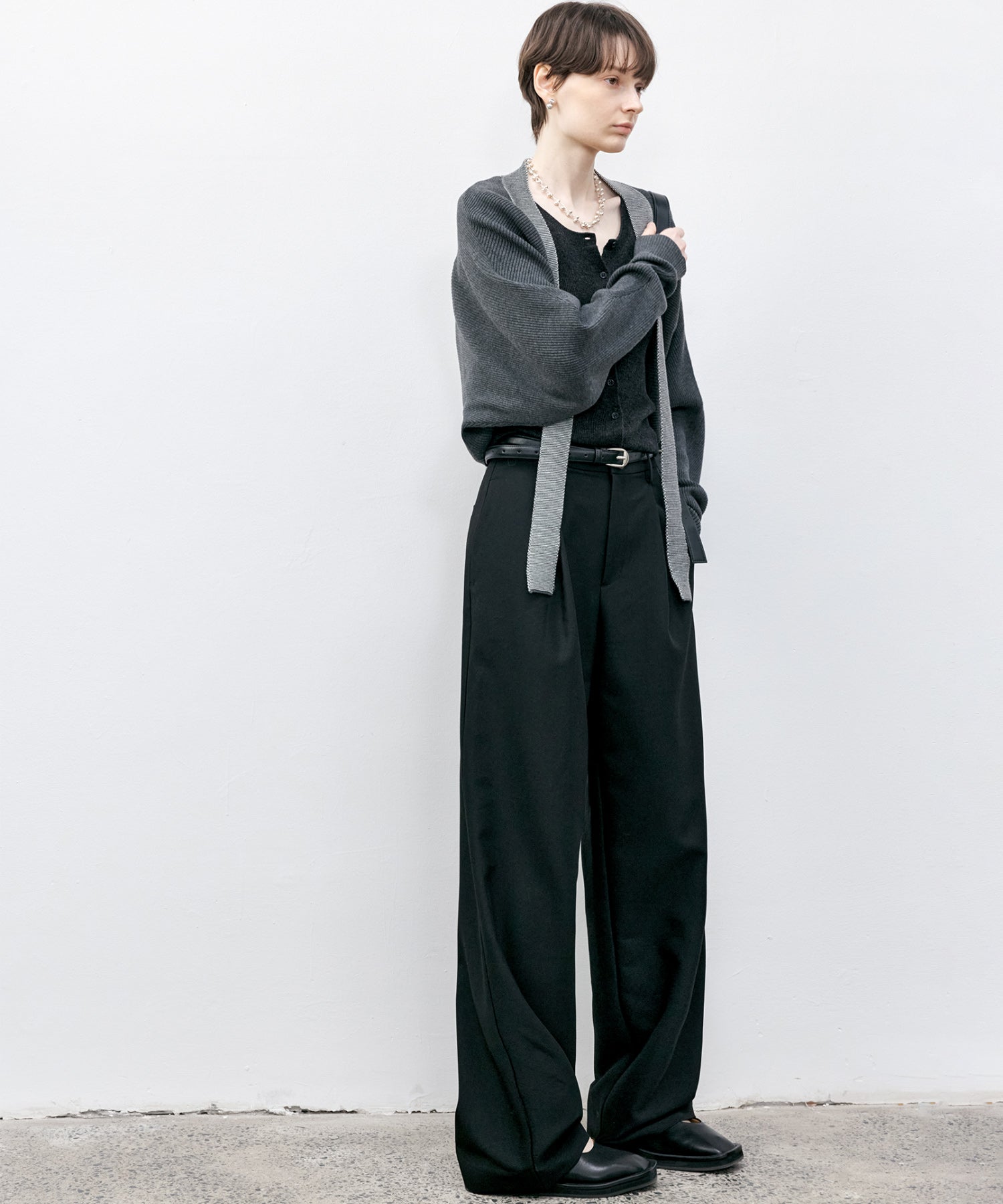Front Button Soft Wool-Blend Knit Vest