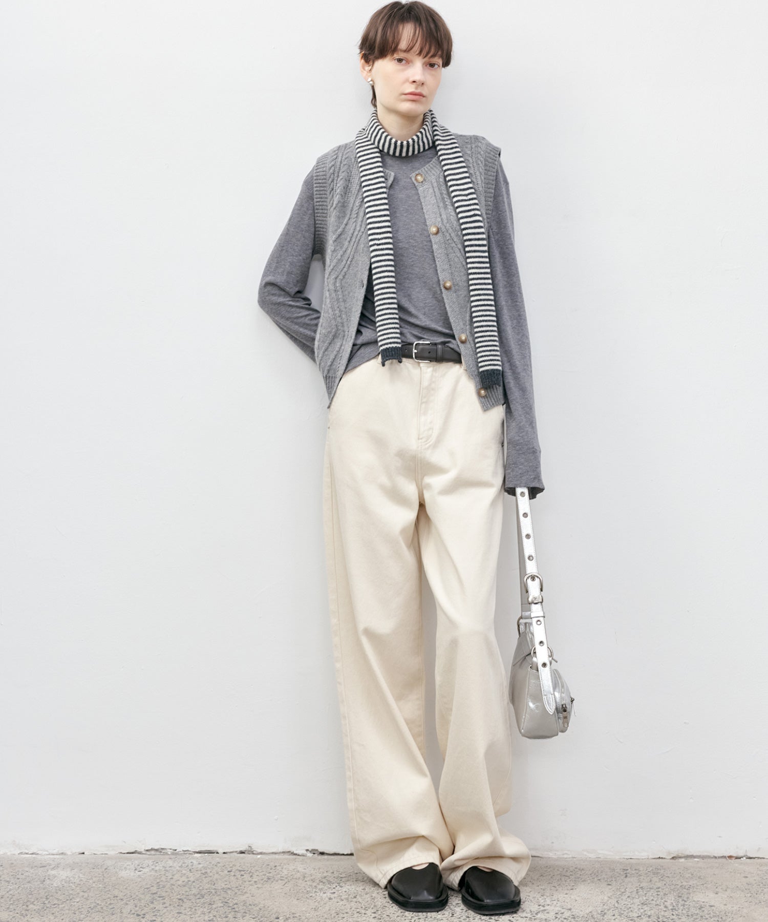 Basic Straight Narrow White Denim