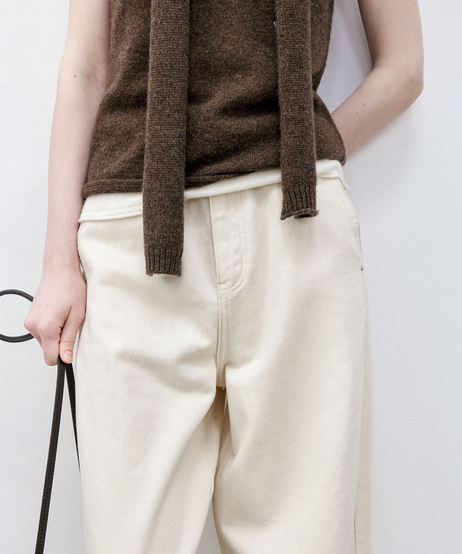 Basic Straight Narrow White Denim