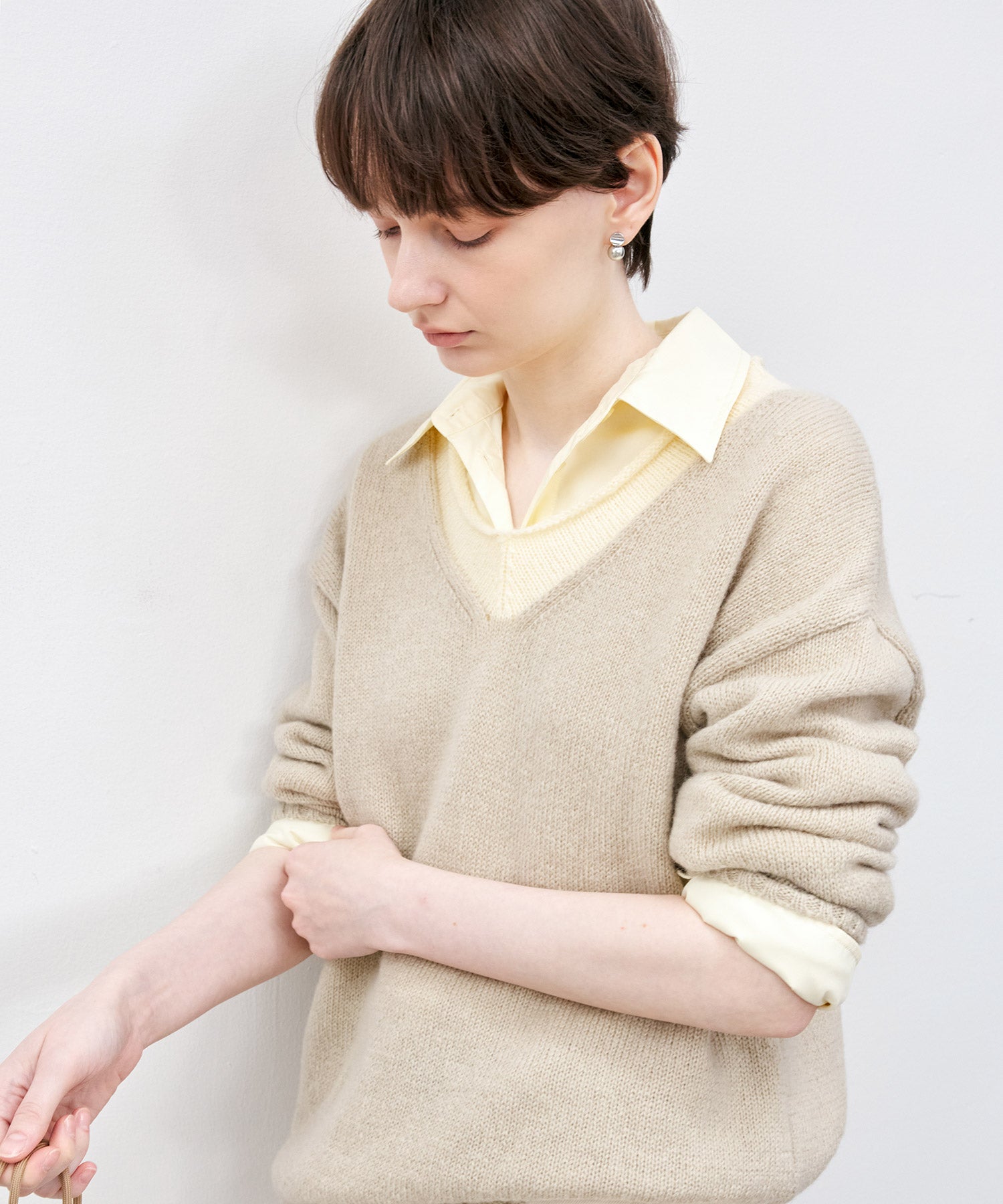 Cross-Front Button 2-Way Shirt