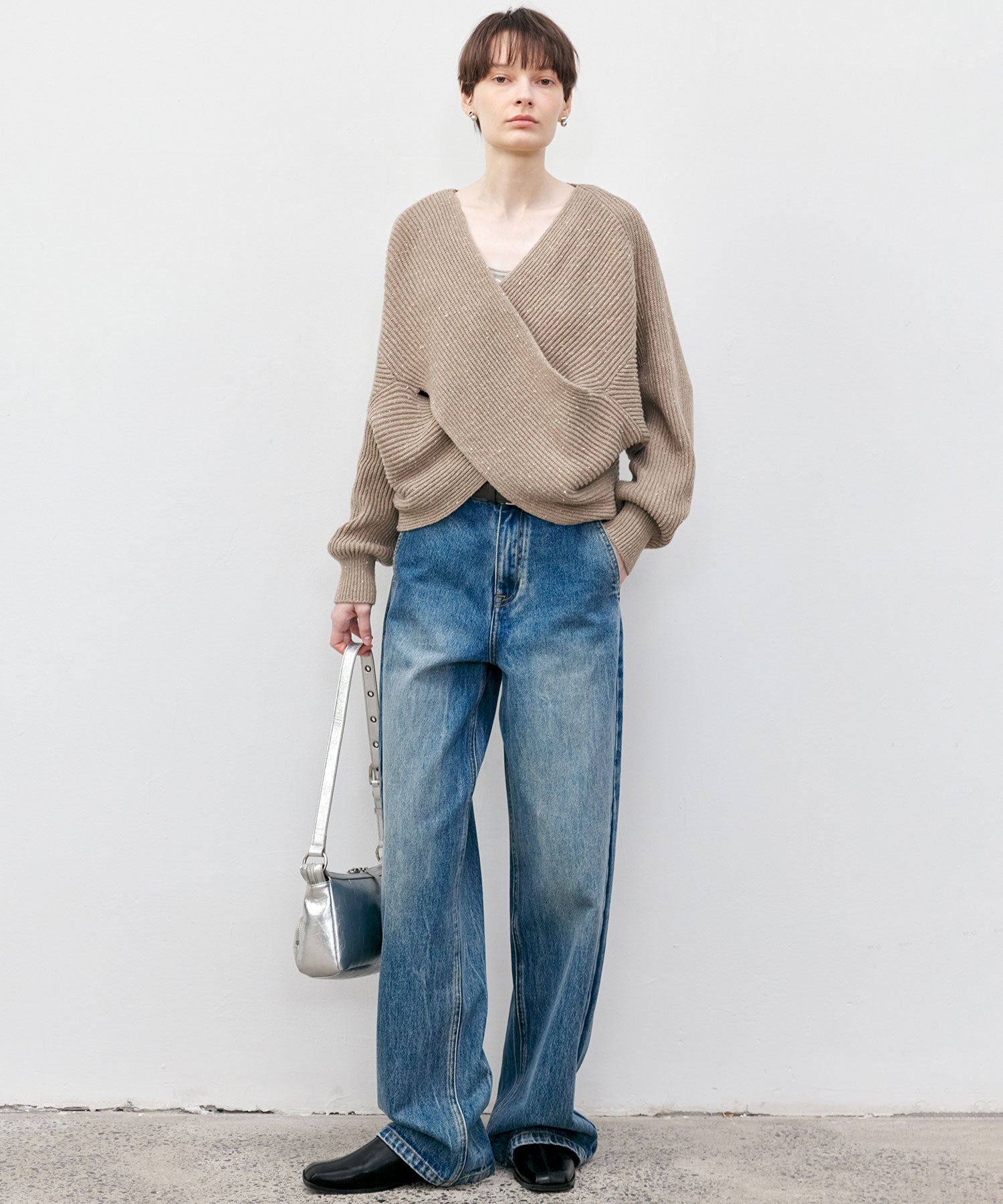 High-Rise Wide-Leg Naron Denim Pants