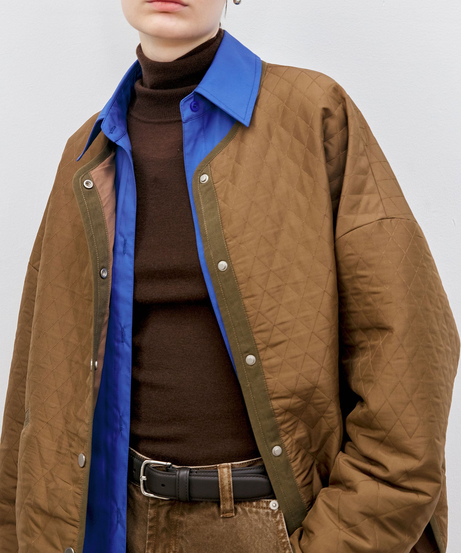 Cross-Front Button 2-Way Shirt