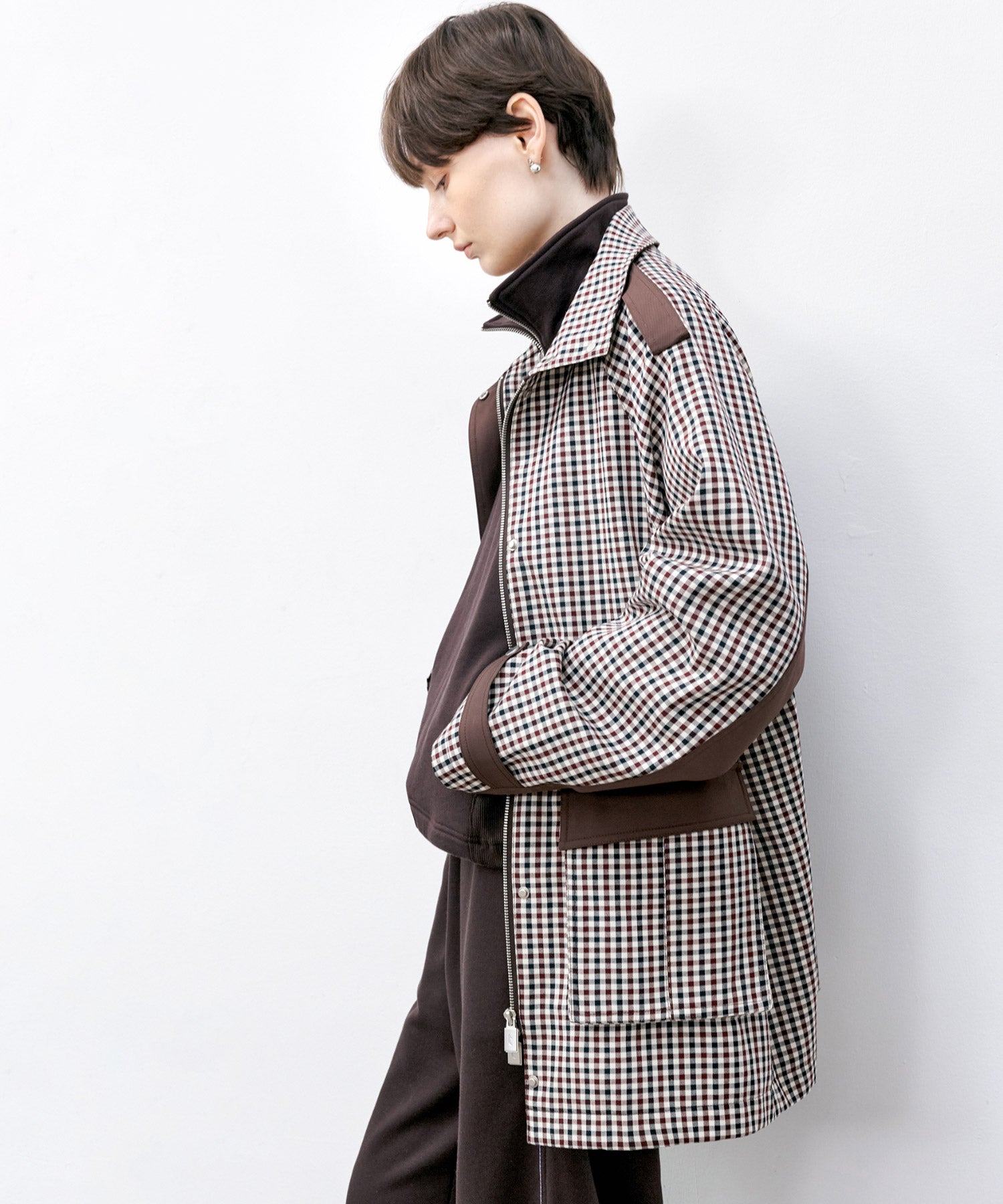 Check Pattern Hunting Jacket