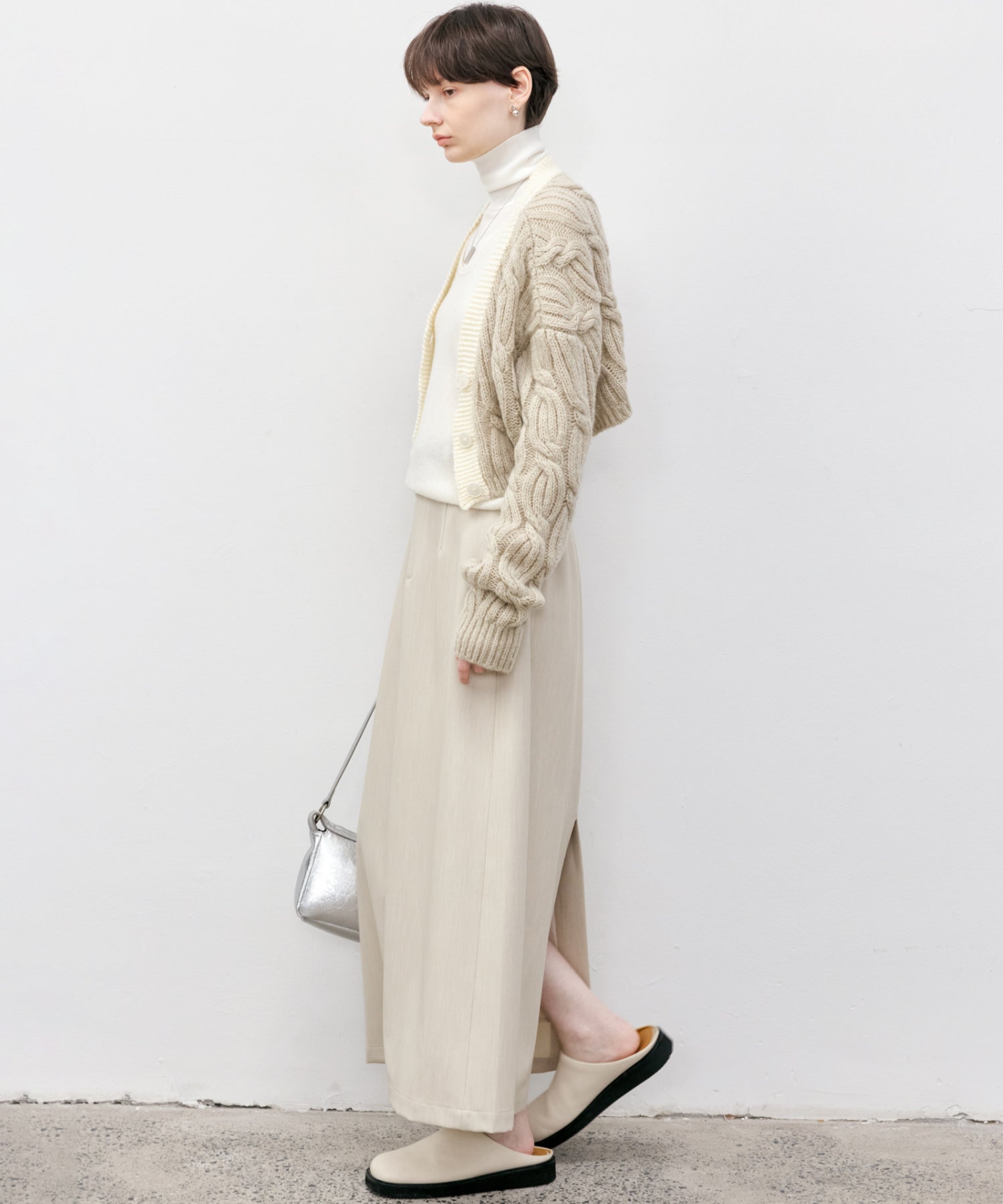 Cable Knit Cropped Bolero