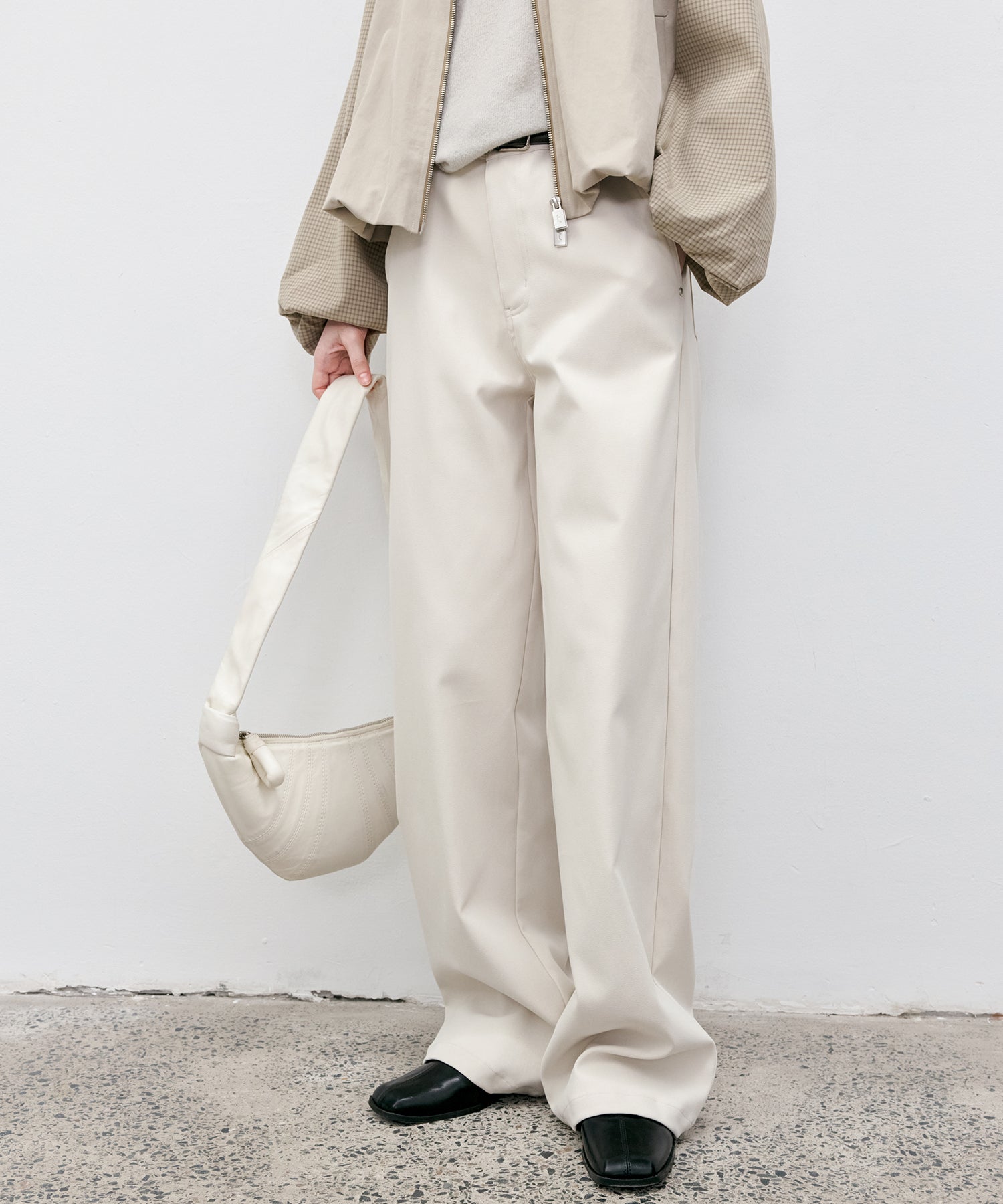 White Straight-Leg Pants