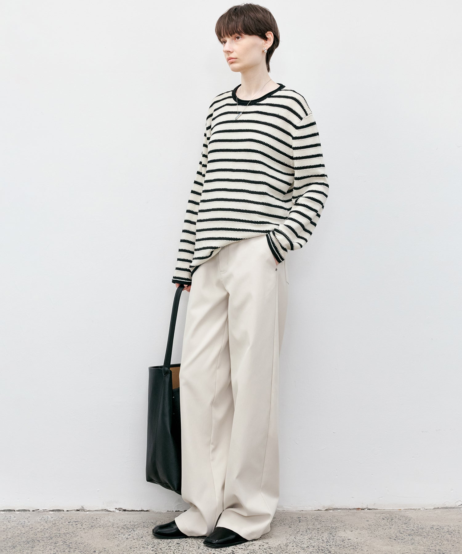 White Straight-Leg Pants