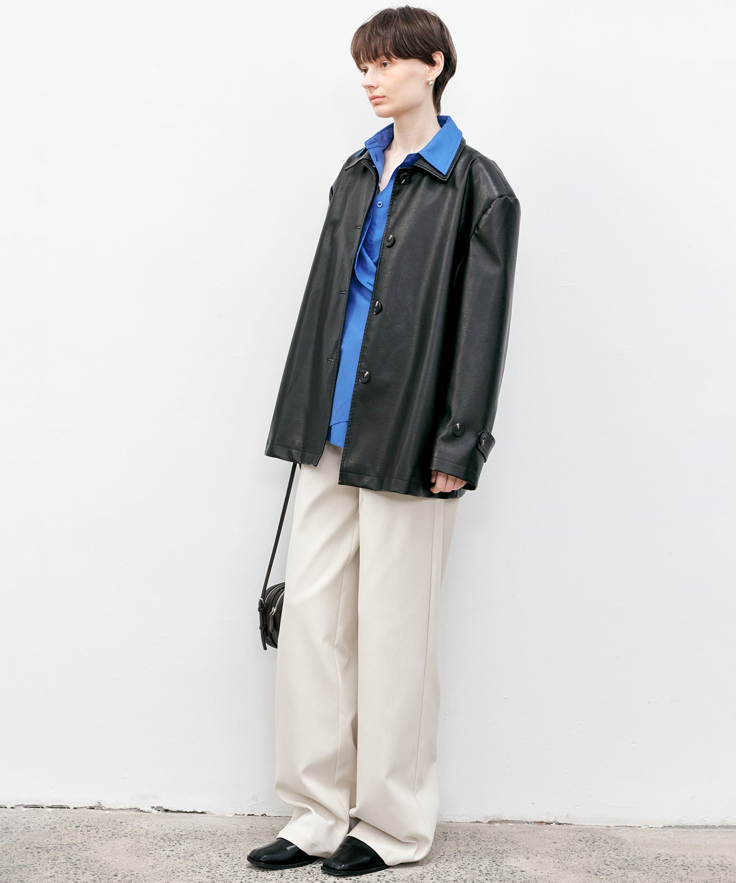Cross-Front Button 2-Way Shirt