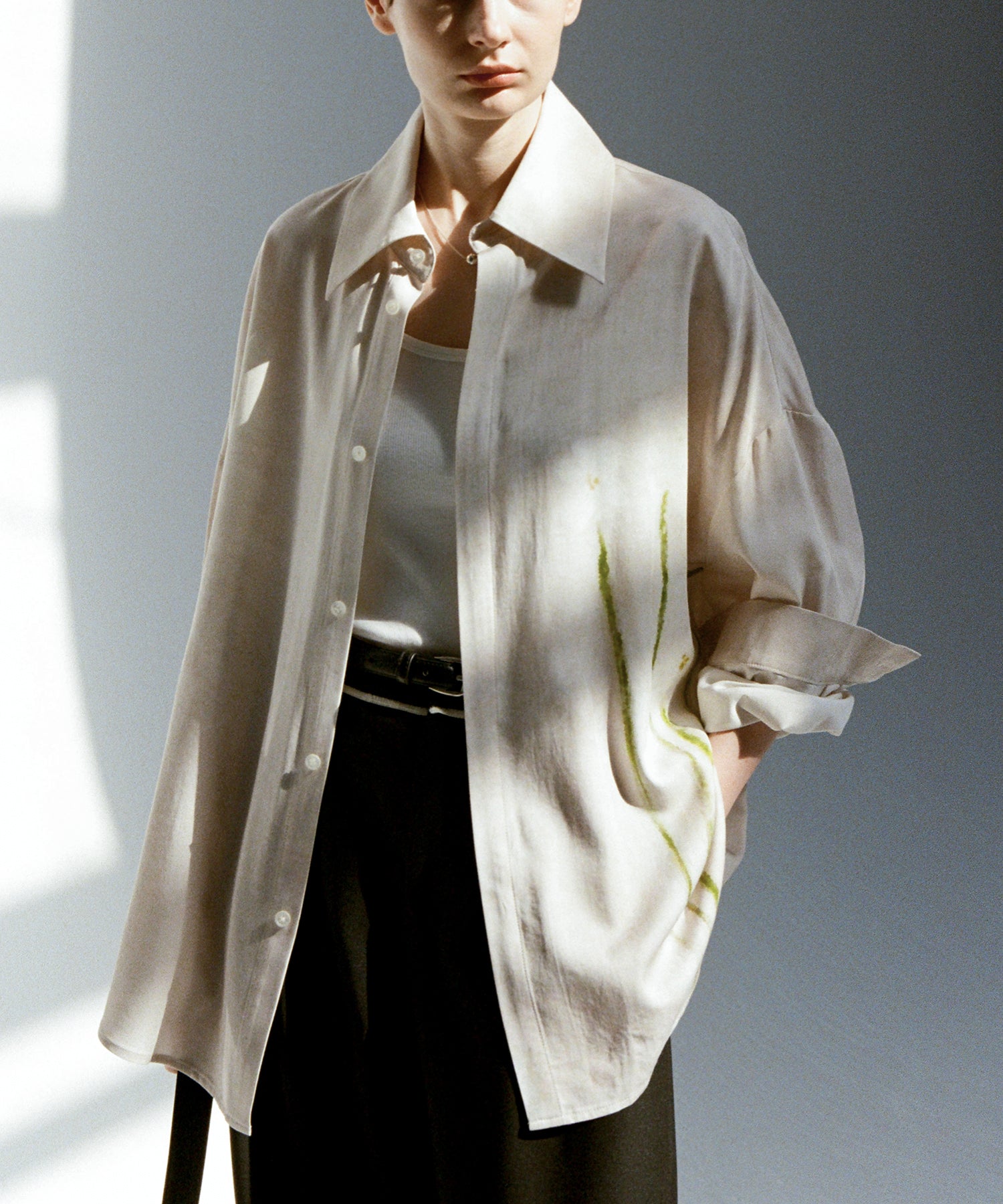 Floral Print Oversized Shirt