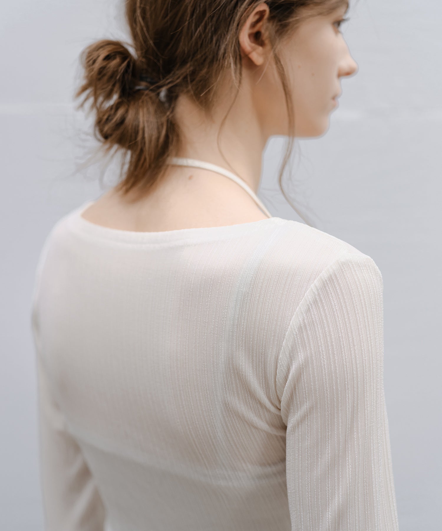 "Shipping from late February to early March" Wrap Neck Asymmetric Hem Top