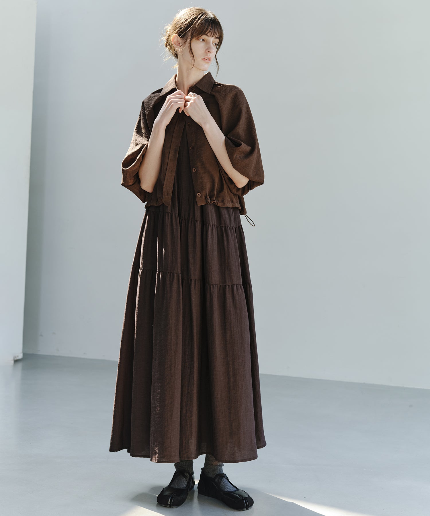 「7月上旬～中旬出荷」Halter Neck Tiered Maxi Dress