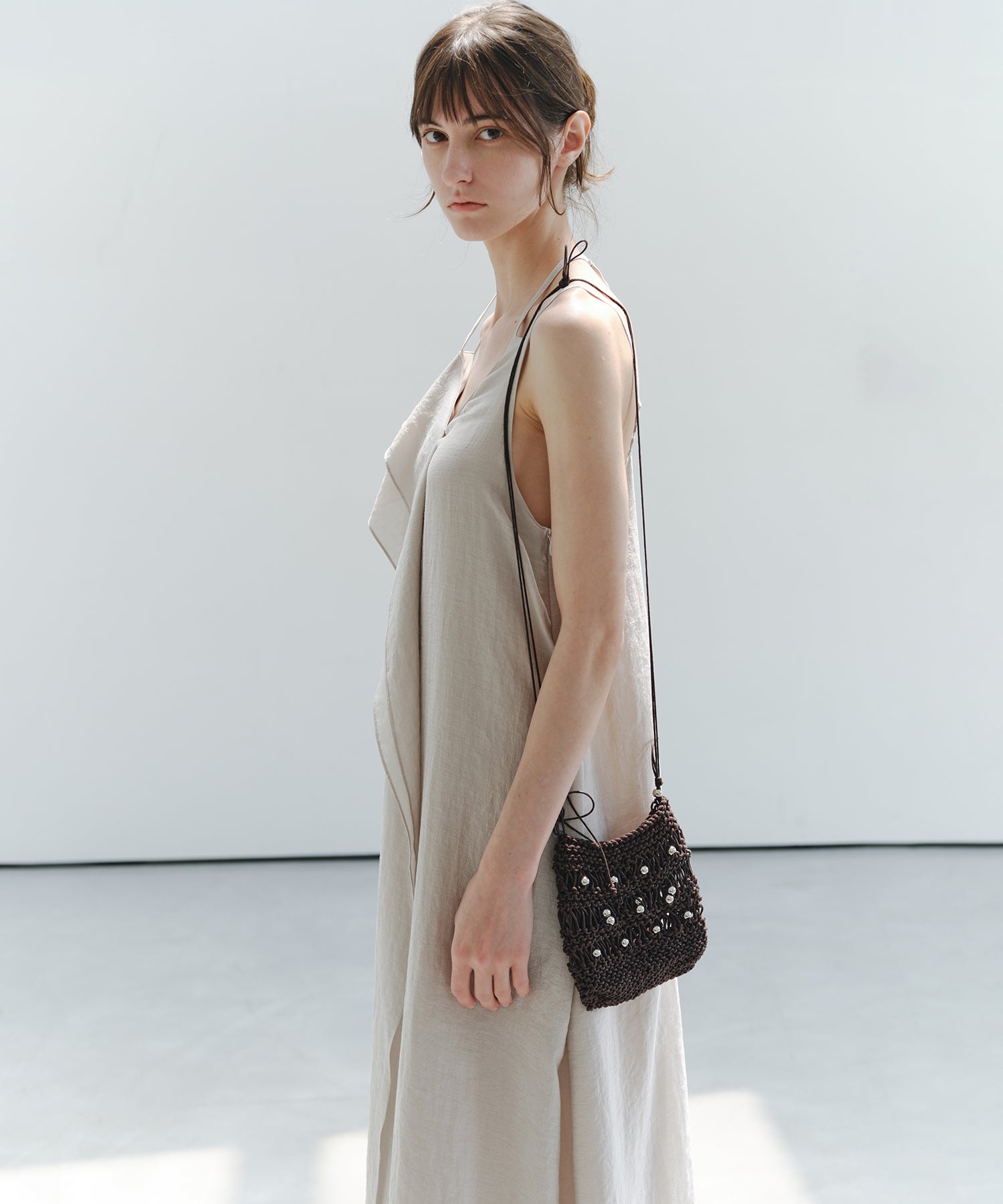 「6月上旬～中旬出荷」Asymmetrical Layered Cami Dress
