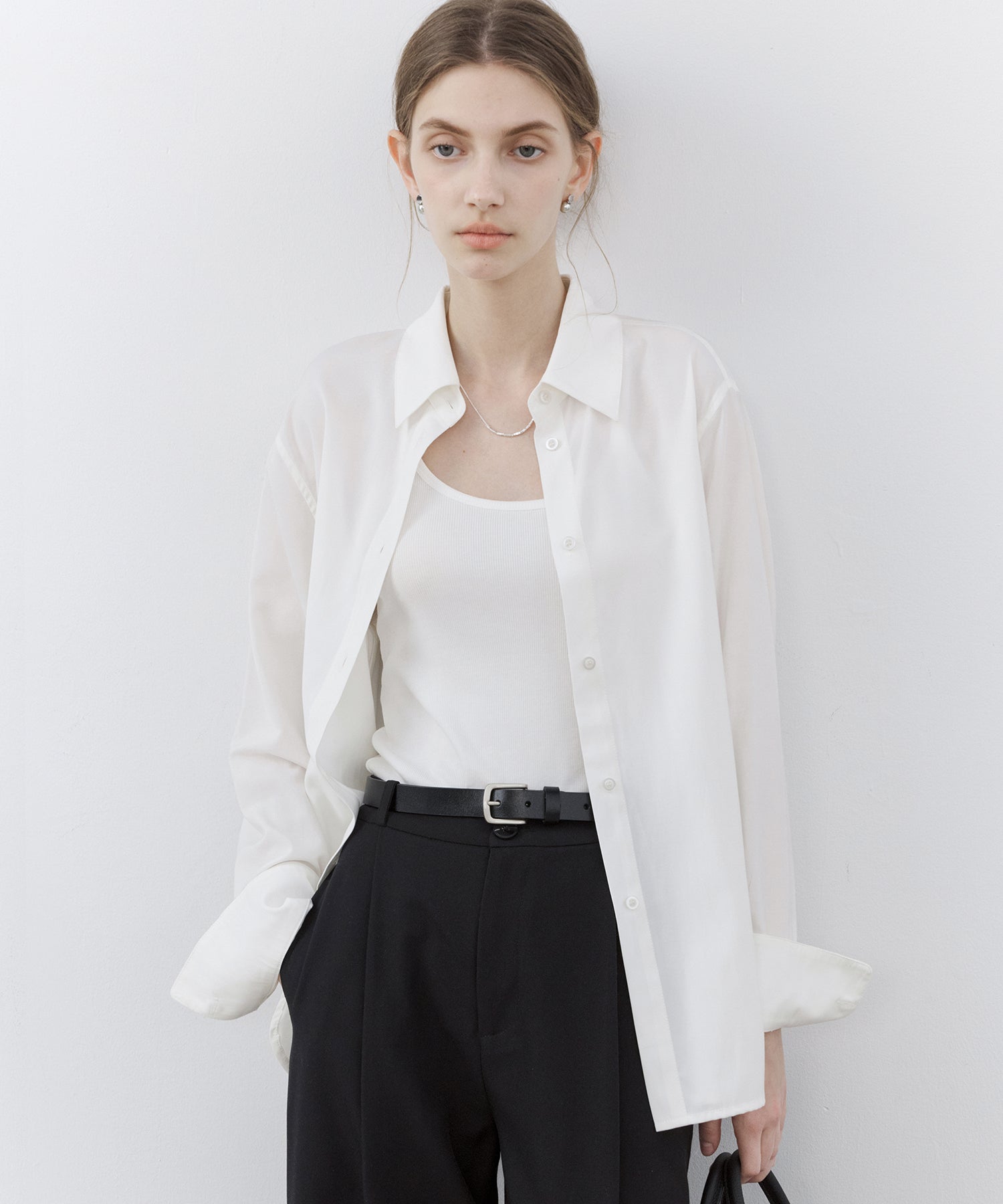 Stretch Ribbed U-Neck Tank Top