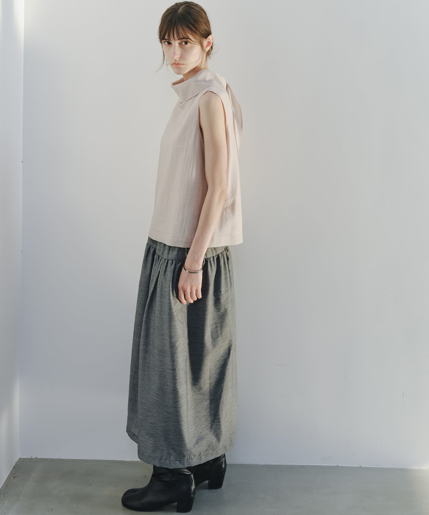 「7月上旬～中旬出荷」Linen-Like Balloon Skirt