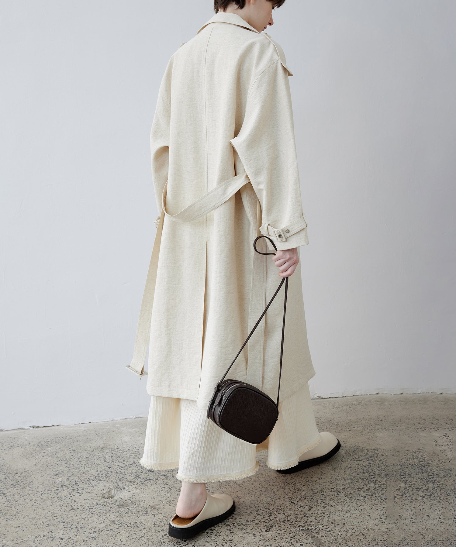 Double-Breasted Epaulette Trench Coat
