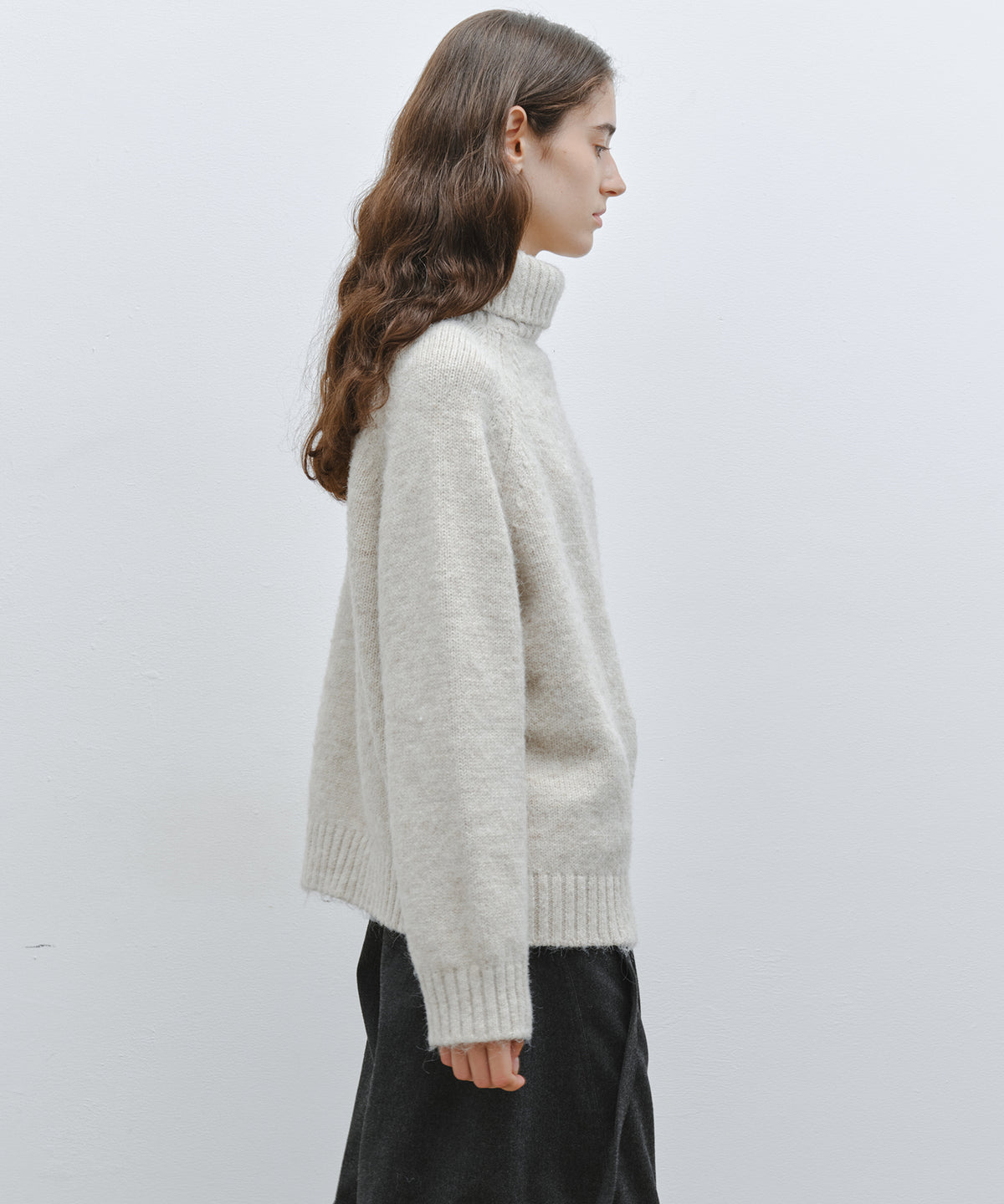 「11月下旬出荷予定」Turtleneck Raglan Knit Sweater