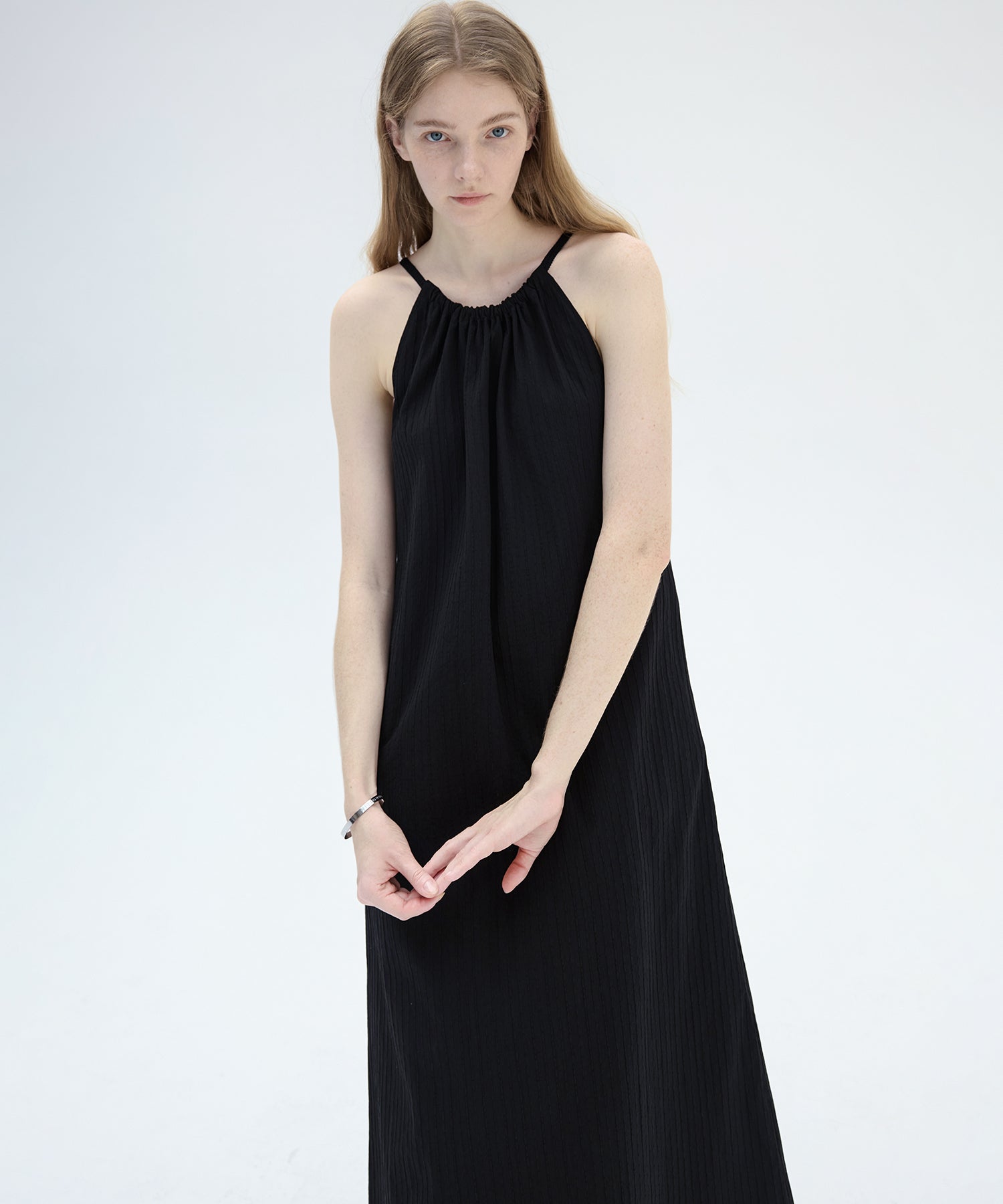 Fringe Hem Halter Neck Camisole Dress