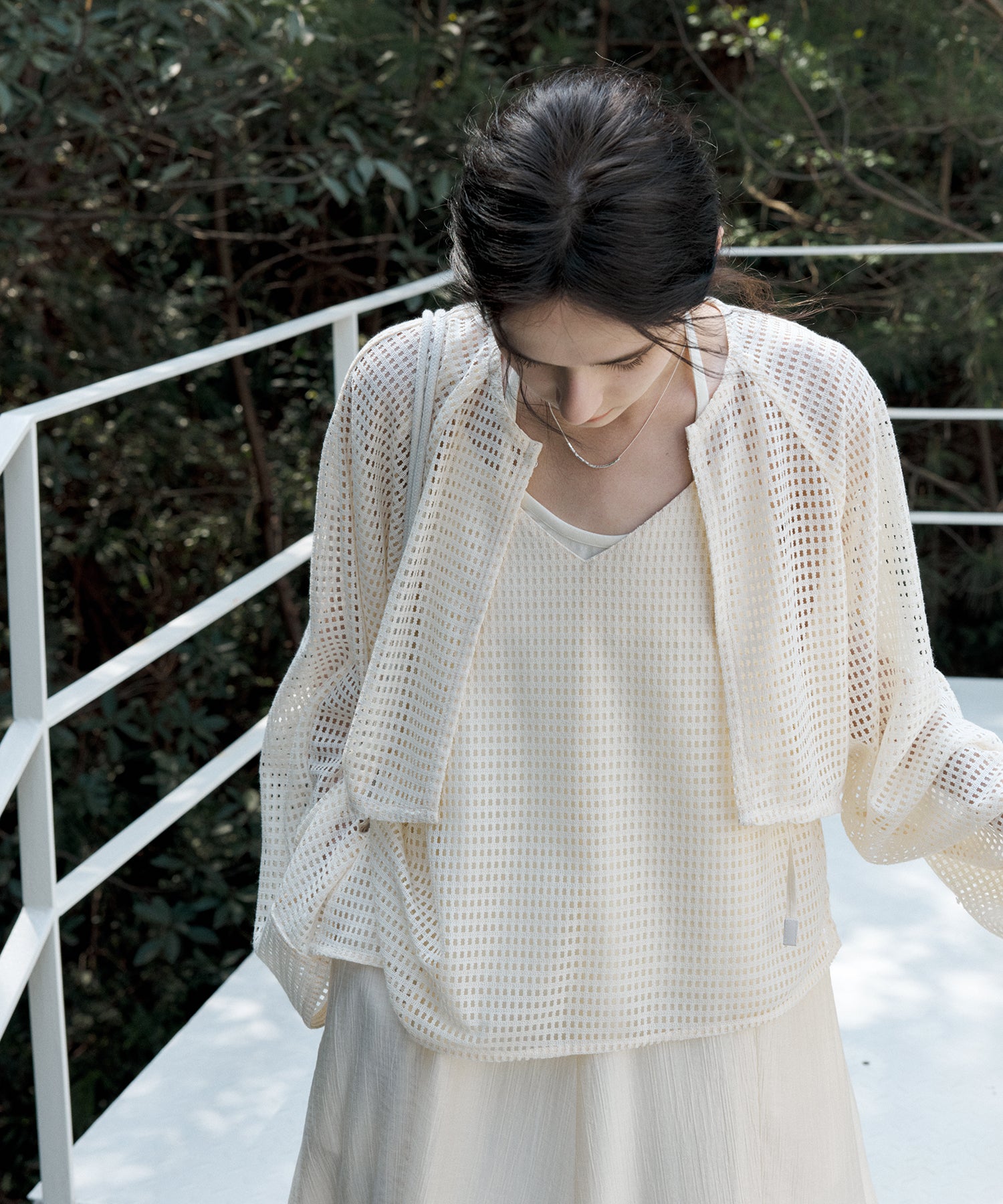 Sheer Cutwork Short Bolero Cardigan