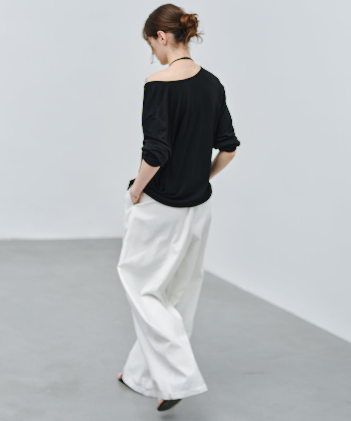 「9月下旬出荷予定」Paneled Drawstring Wide Pants