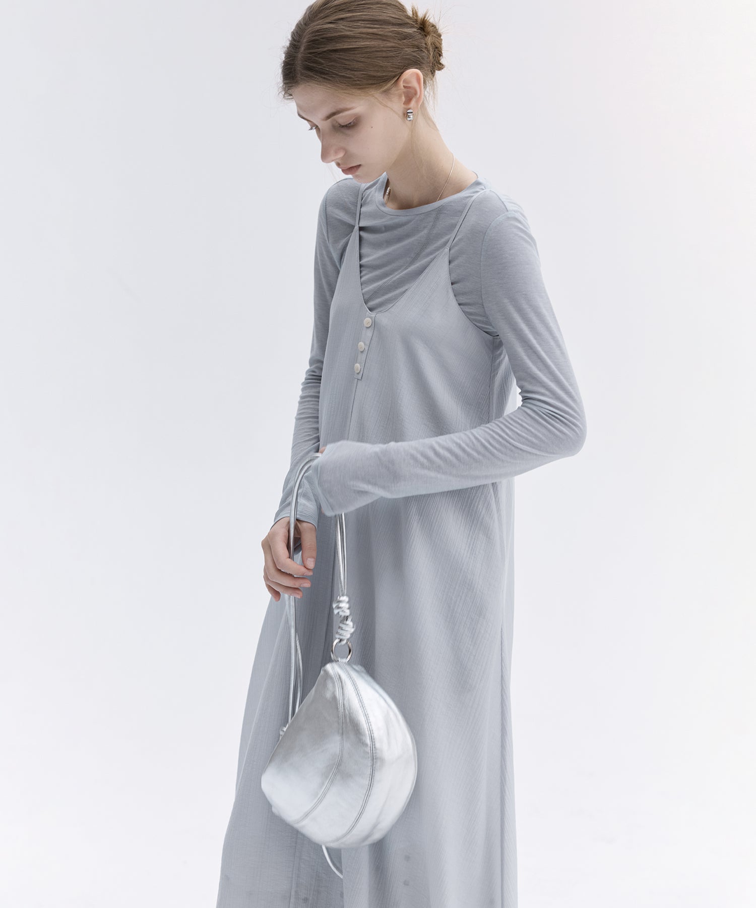 Layered Sheer Cami Long Dress