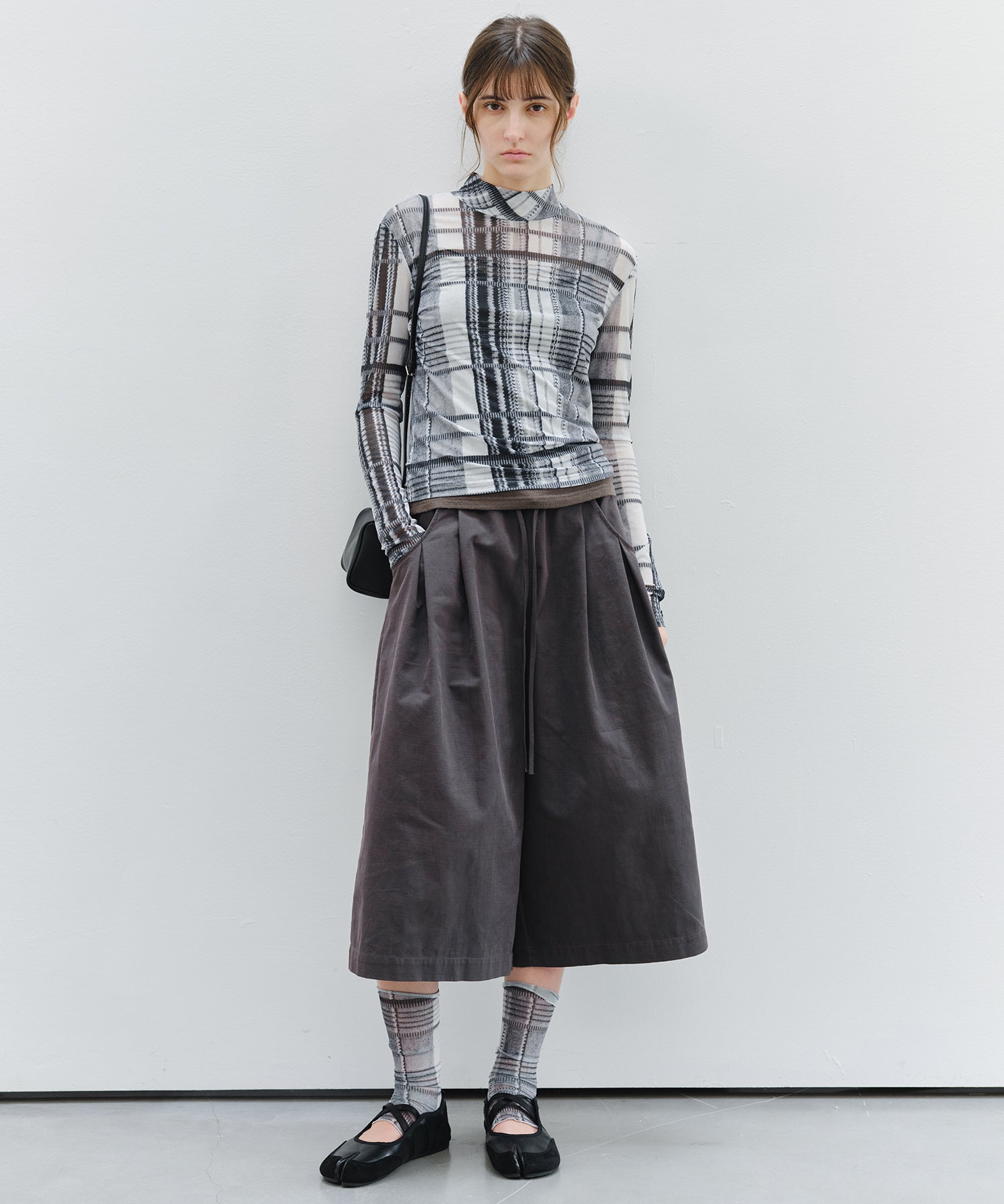 「9月下旬出荷予定」Drawstring Waist Wide Midi Pants
