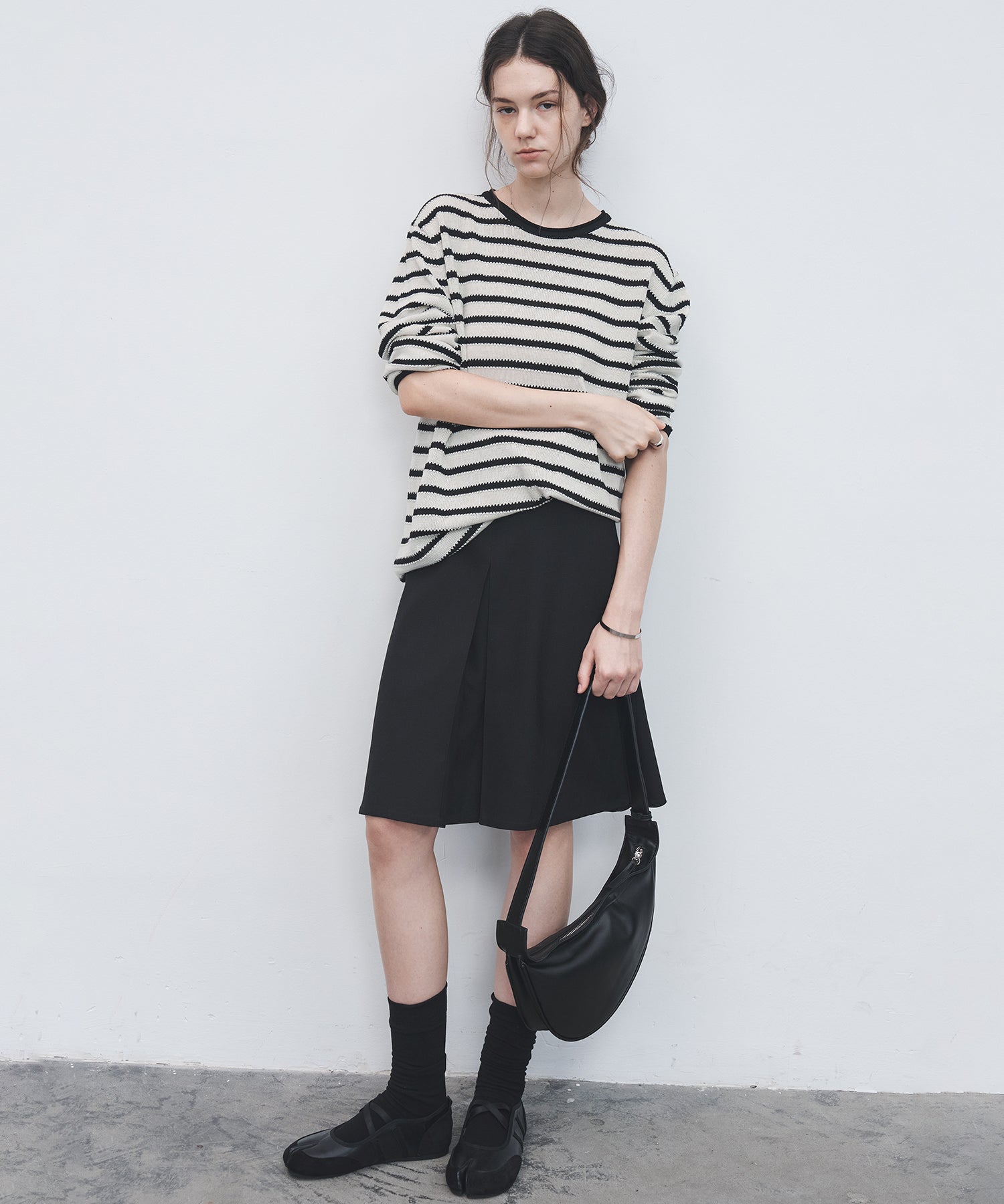 2-Way Tuck Pleated Midi Skirt