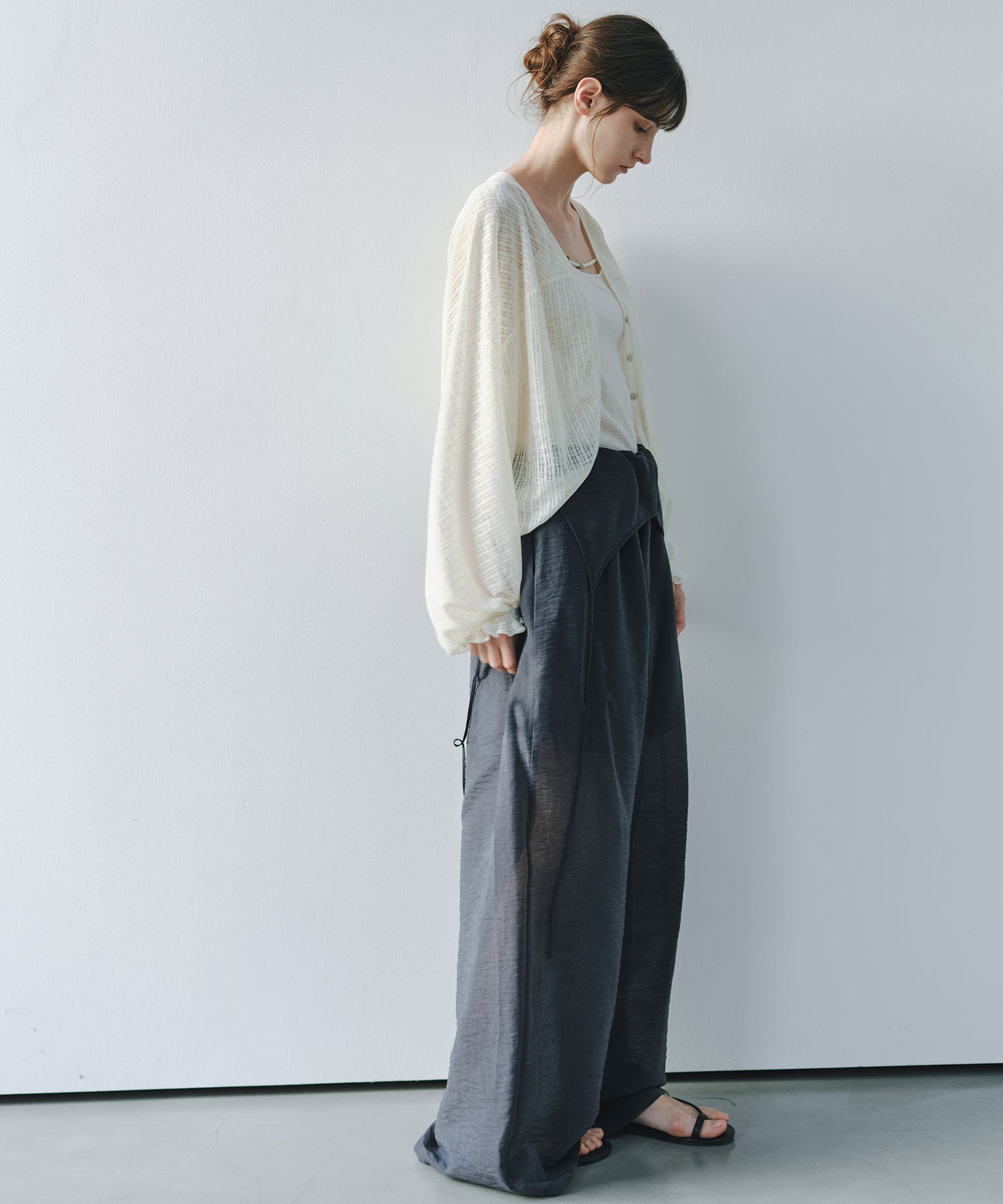 「7月中旬～下旬出荷」Multi-Way Linen Blend Wide Jumpsuit
