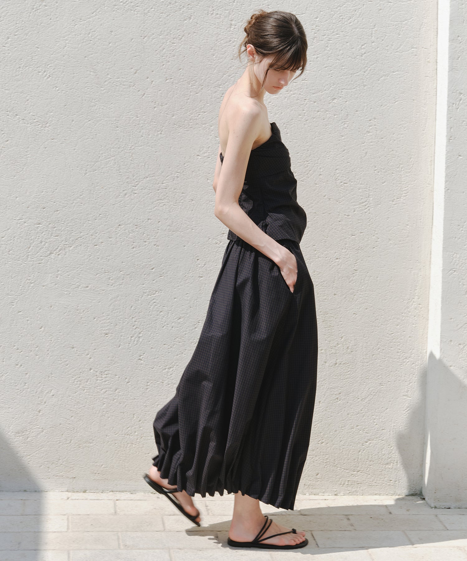 「7月上旬～中旬出荷」Shirred Bandeau Top