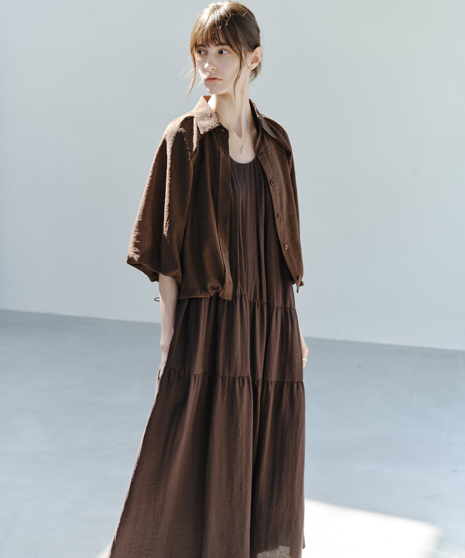 「7月上旬～中旬出荷」Halter Neck Tiered Maxi Dress
