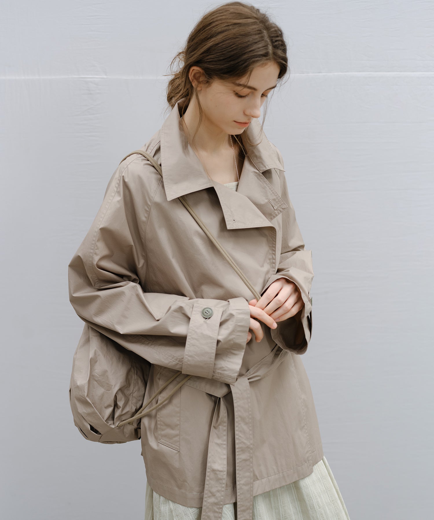 "Shipping from late February to early March" Drawstring Gathered Mini Shoulder Bag