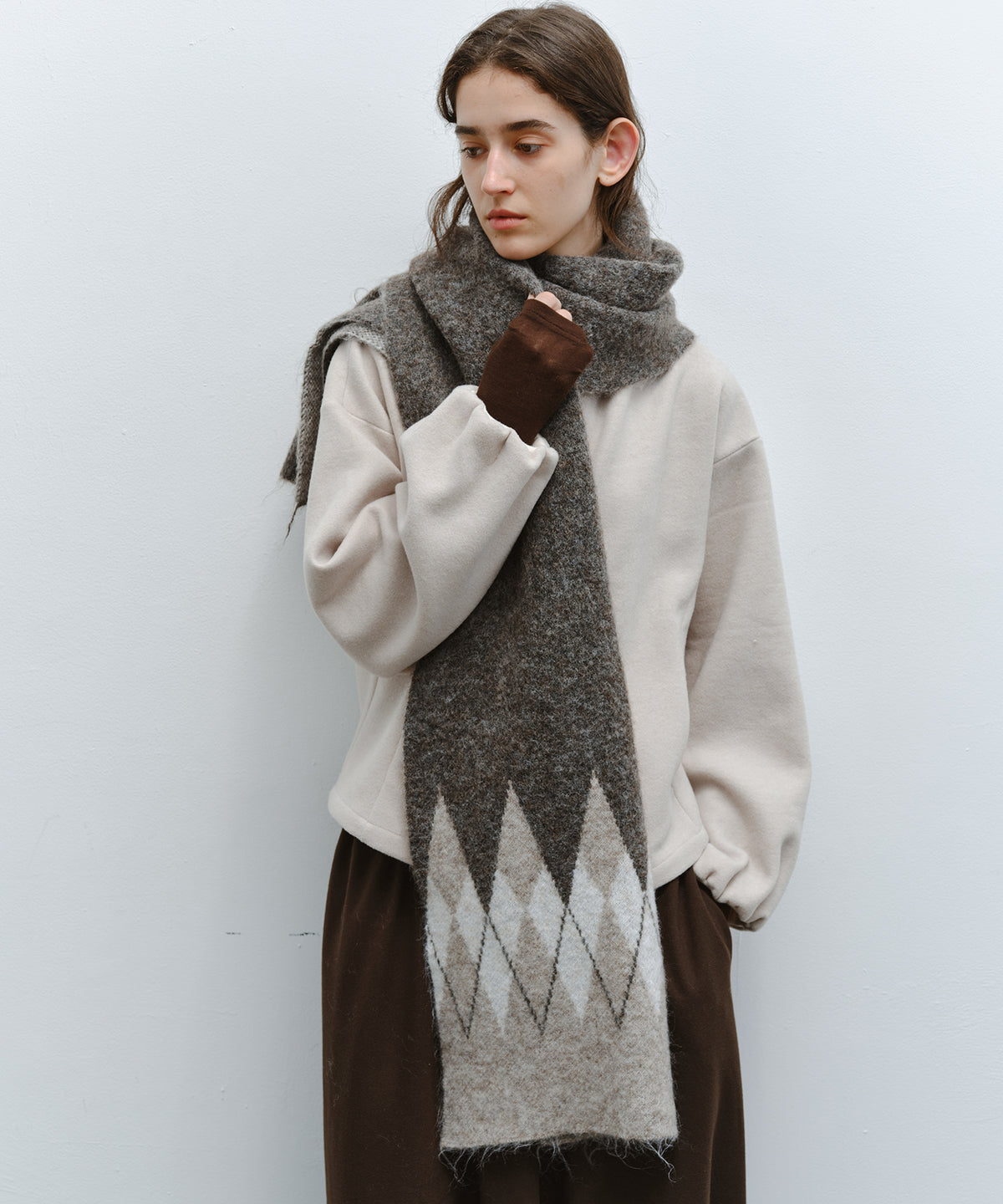 「10月下旬出荷予定」Wool-Like Balloon Flare Skirt