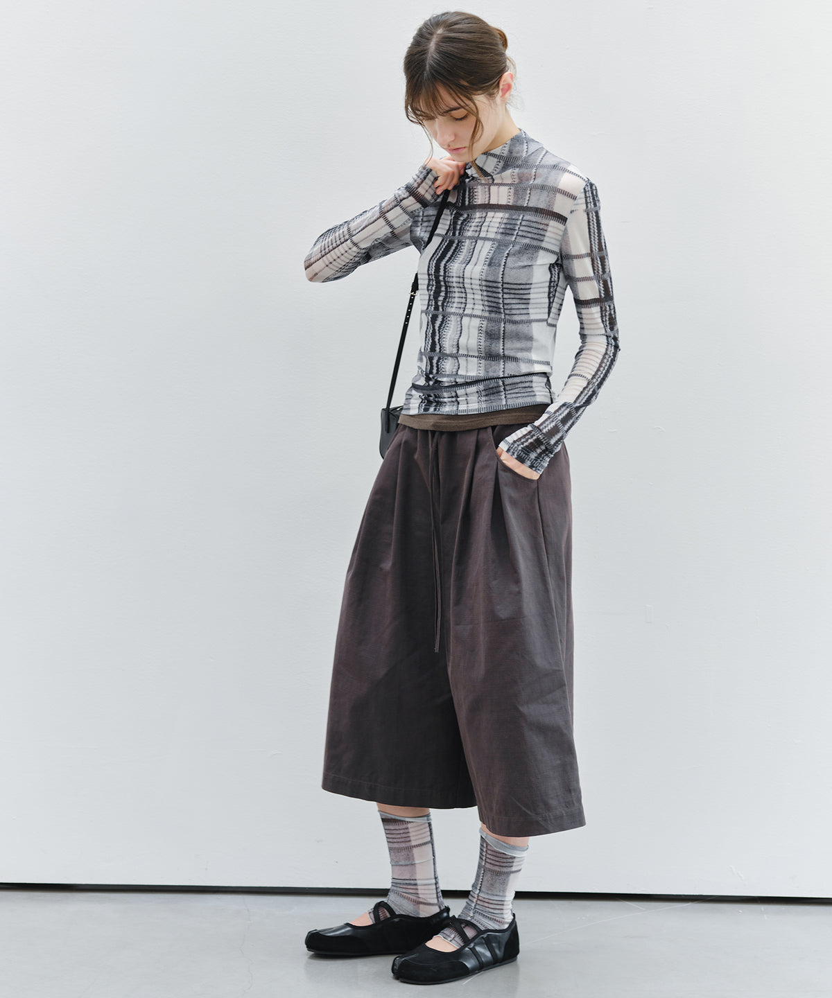 「9月下旬出荷予定」Drawstring Waist Wide Midi Pants