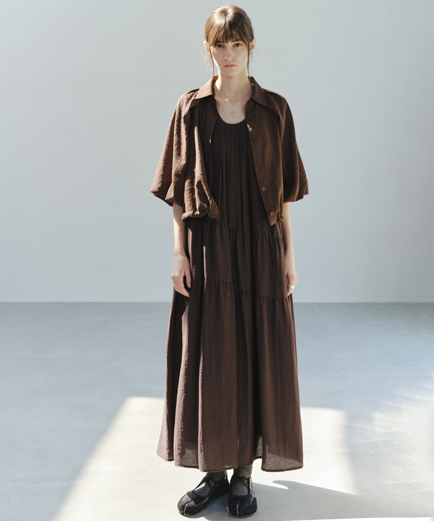 「7月上旬～中旬出荷」Halter Neck Tiered Maxi Dress
