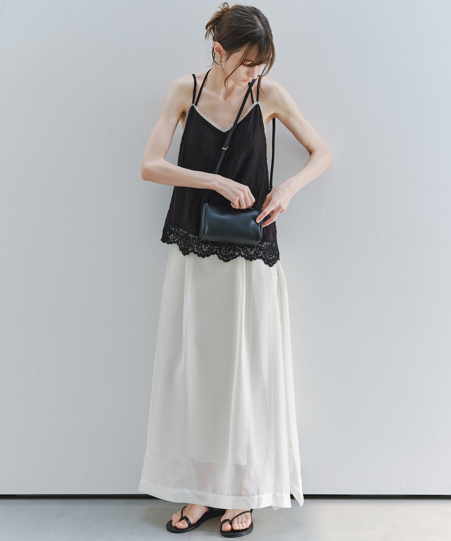 「6月上旬～中旬出荷」Organza Layered Long Skirt