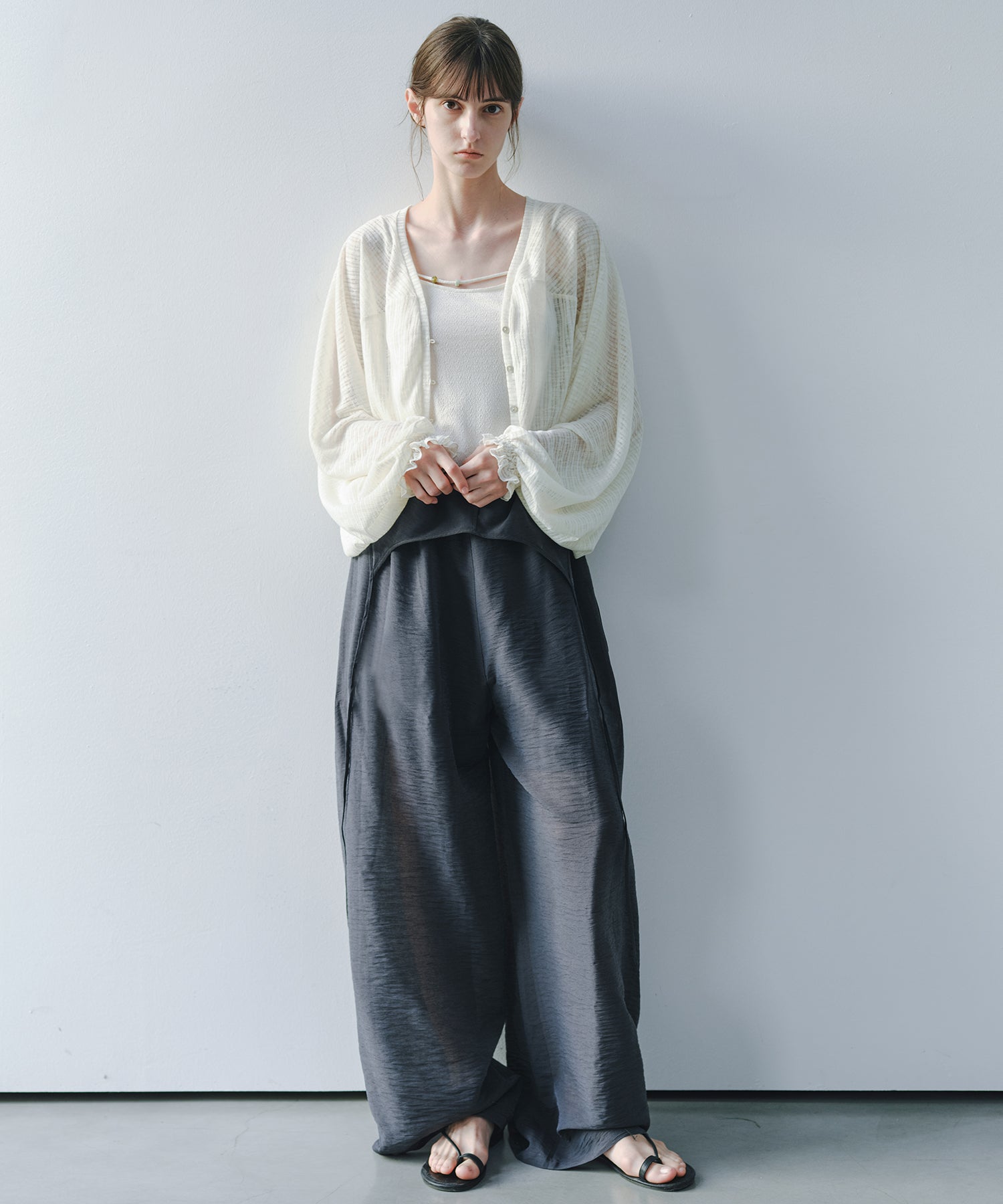 「7月中旬～下旬出荷」Multi-Way Linen Blend Wide Jumpsuit
